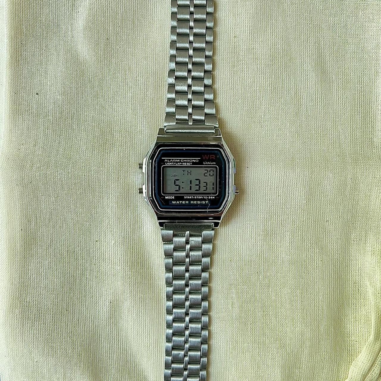 Jewelry × Vintage y2k 2000s vintage style stainless steel silver digital watch Size ONE SIZE - 3 Thumbnail