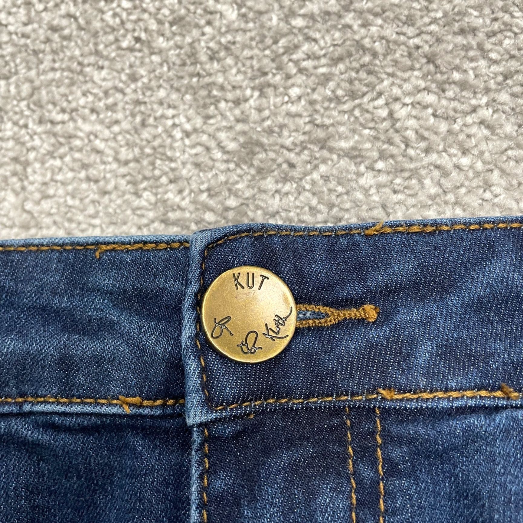 Vintage VINTAGE KUT From The Kloth Womens Skinny Denim Jeans 4S Blue Distressed 28-Inch Inseam Size 27" / US 4 / IT 40 - 3 Thumbnail