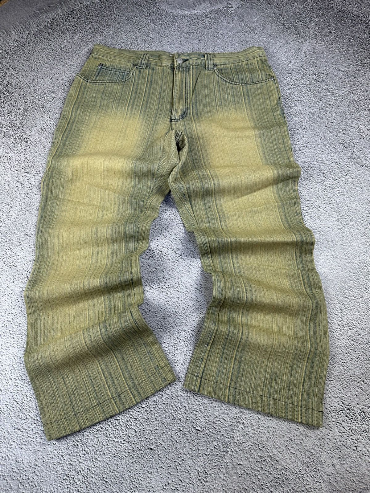 Other Diesel Style Vintage Stripe Flared Jeans Washed Y2K Faded Sk Size US 36 / EU 52 - 4 Thumbnail