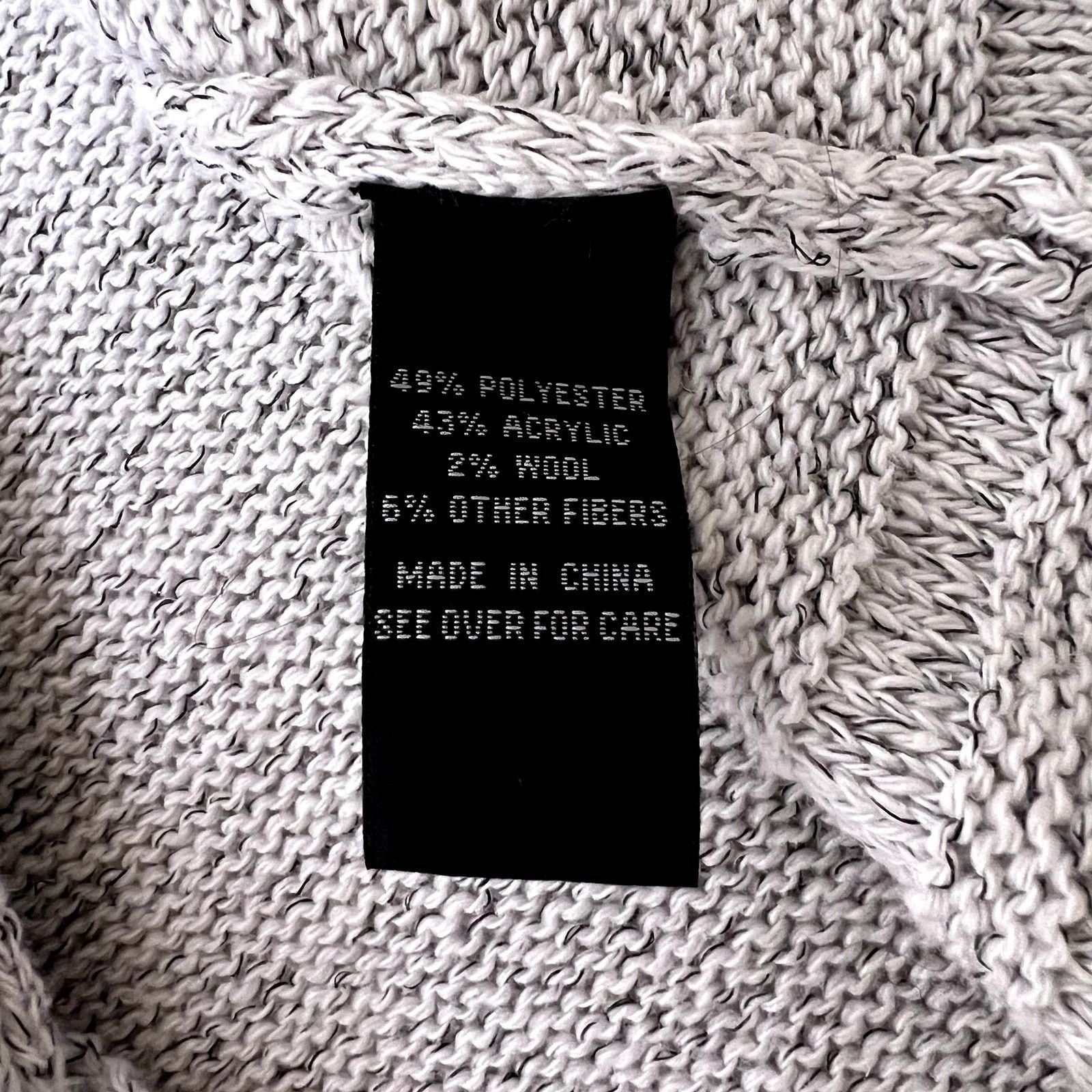 Other AB Studio Gray Open Front Knit Cardigan Sweater Size S / US 4 / IT 40 - 8 Thumbnail