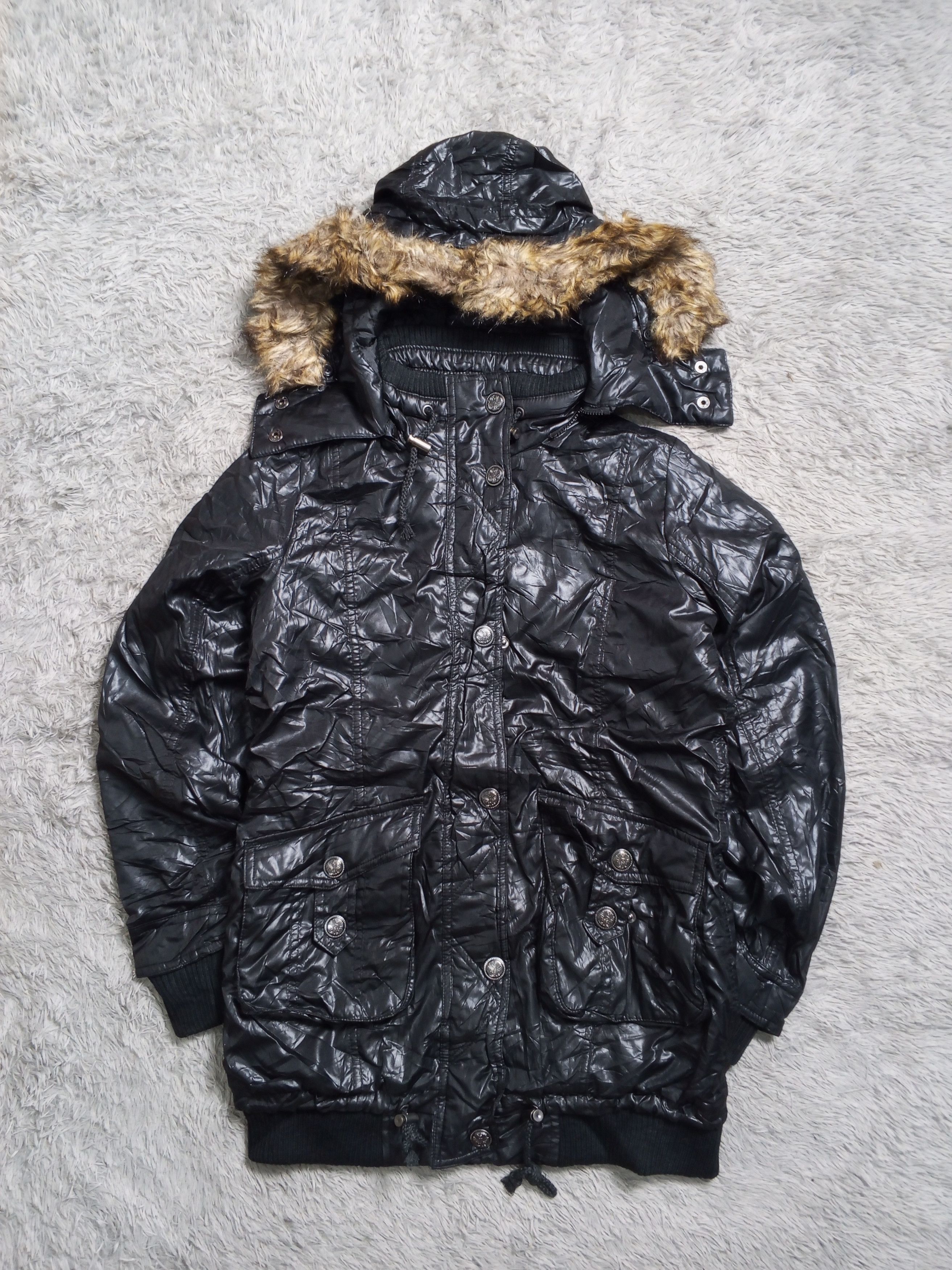 Aller Bien Japan Brand Faux Fur Puffer Hoodie Jacket