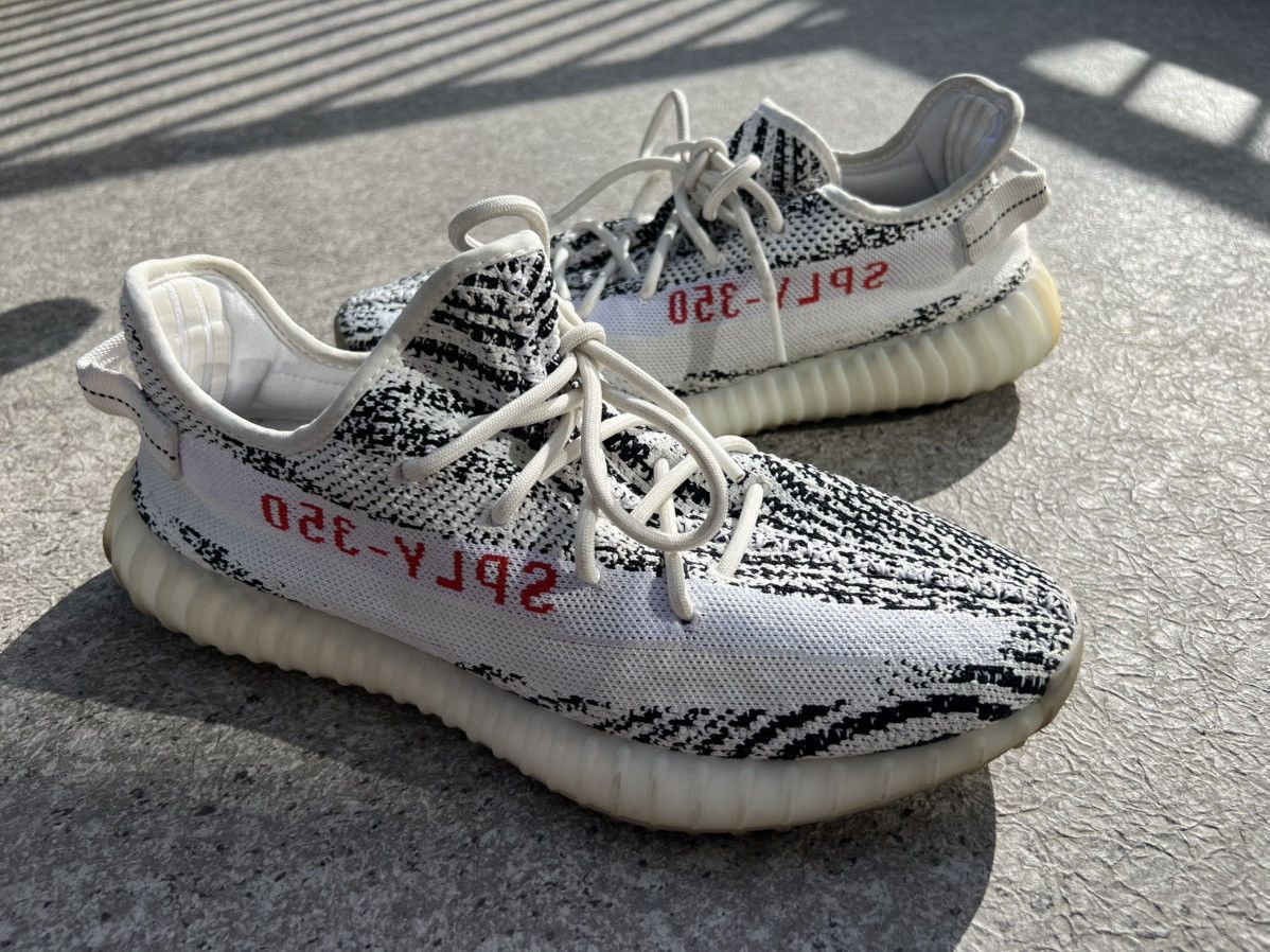 Yeezy 350 Zebra White Black Red V2