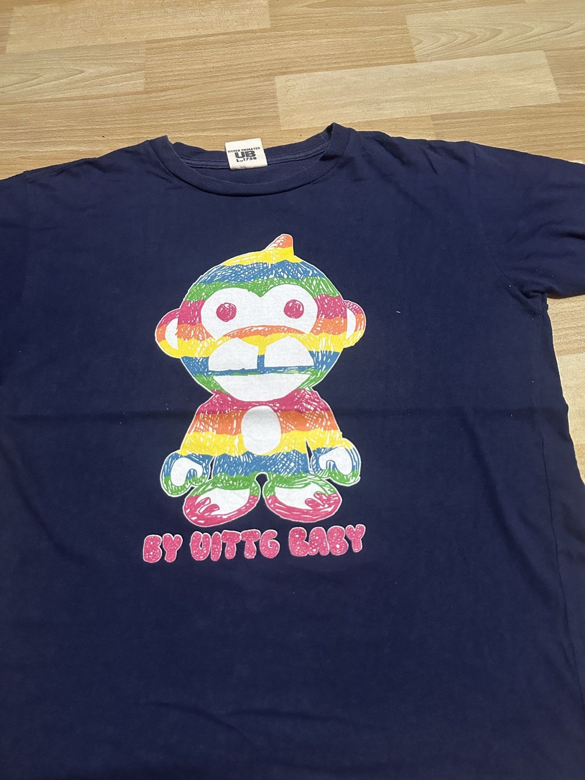 Japanese Brand Y2K Rainbow Monkey by UITTG BABY tee Size US L / EU 52-54 / 3 - 3 Thumbnail