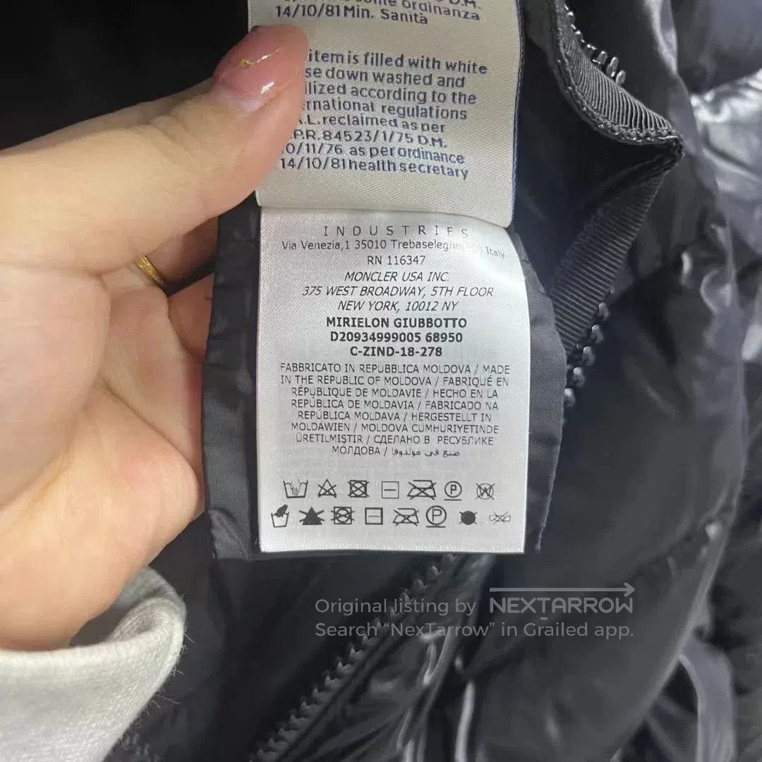 Moncler Moncler Black Striped Fitted Waist Down Jacket. Size M / US 6-8 / IT 42-44 - 5 Thumbnail