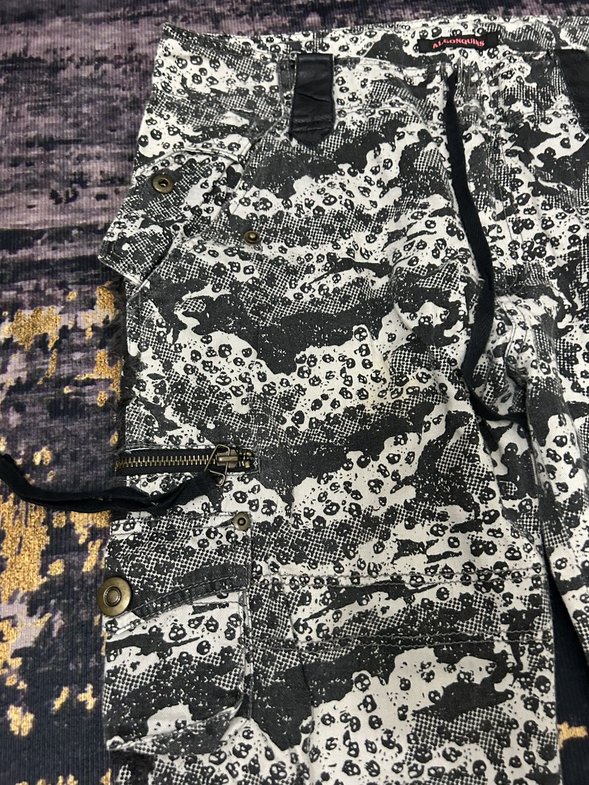 Seditionaries Algonquins Spiritual Weapon Skull Cargo Bondage Pants Size US 31 - 8 Thumbnail