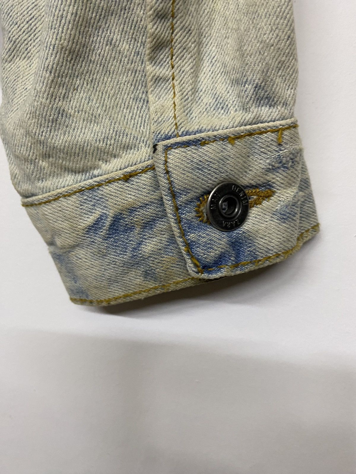 Zara Distressed Style Zara Man Blue Faded Denim Jacket Size US XL / EU 56 / 4 - 14 Thumbnail