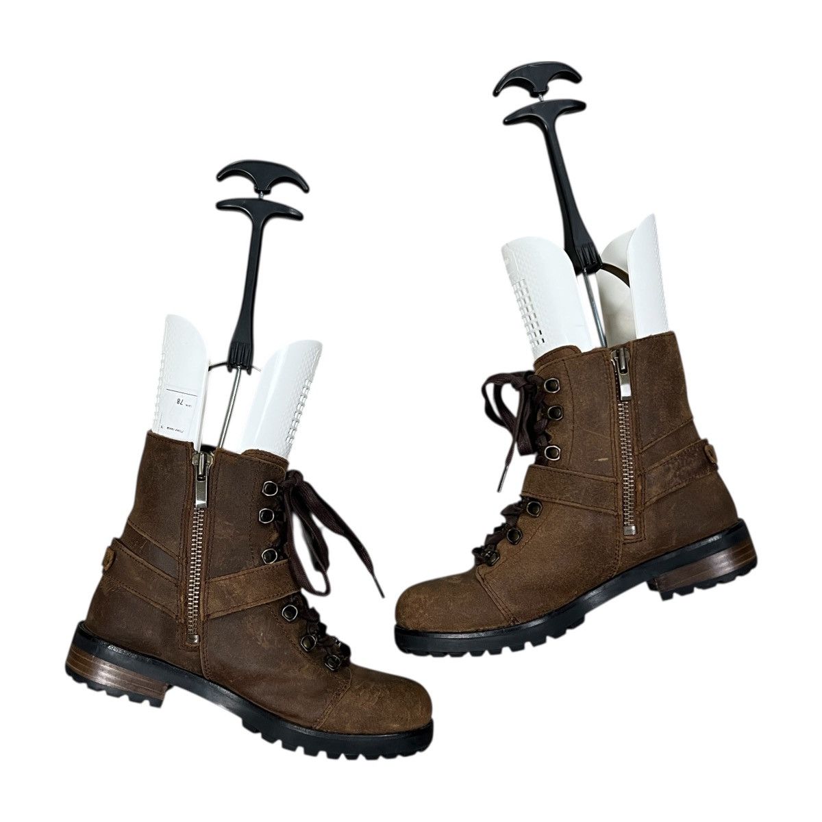 Ugg UGG Australia Fritzi Chipmunk Leather Lace Up Biker Boots W’ Size US 8.5 / IT 38.5 - 5 Thumbnail