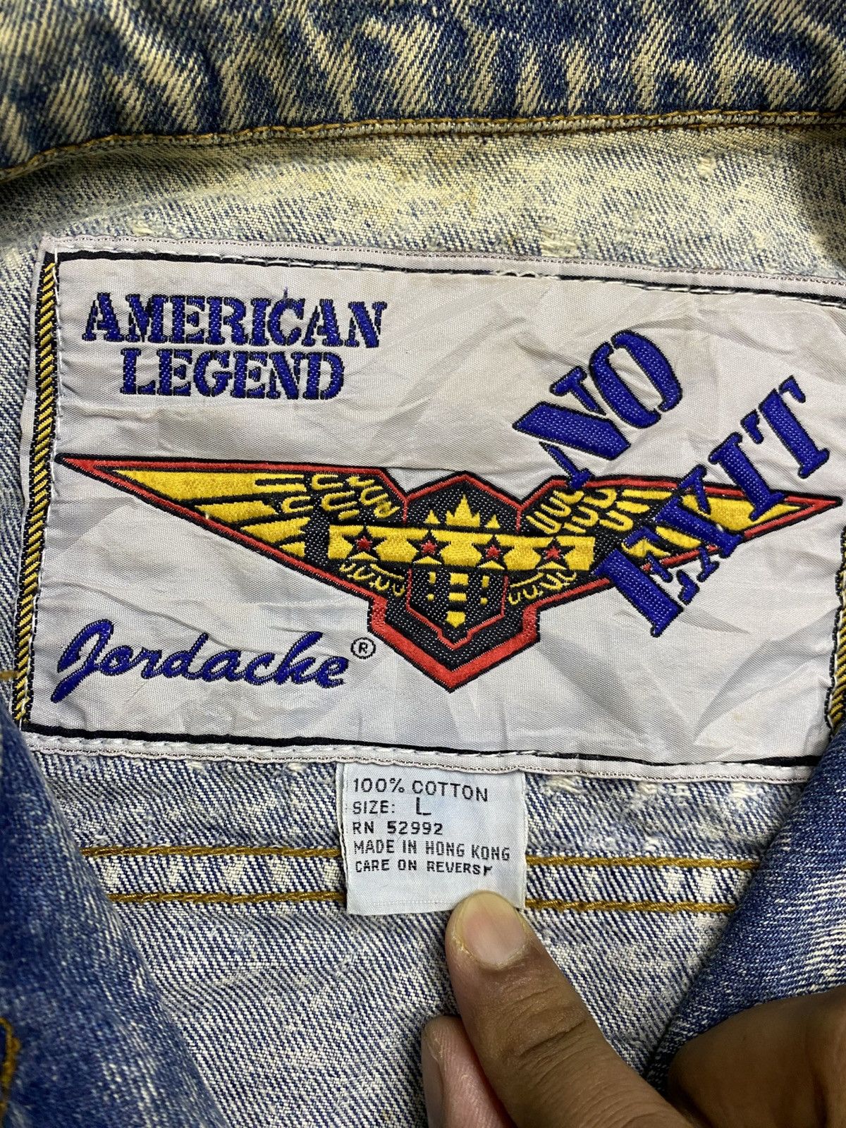 Jordache Vintage Distressed Jordache Denim Jacket Size US L / EU 52-54 / 3 - 14 Thumbnail