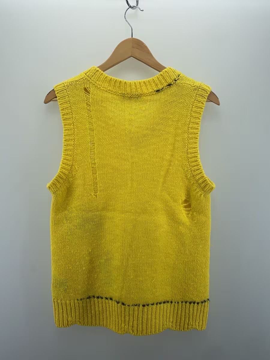 トップス RAF SIMONS 2015AW DISTRESSED KNIT VEST Raf Simons Distressed Patch Wool Knit Sweater Vest | Grailed