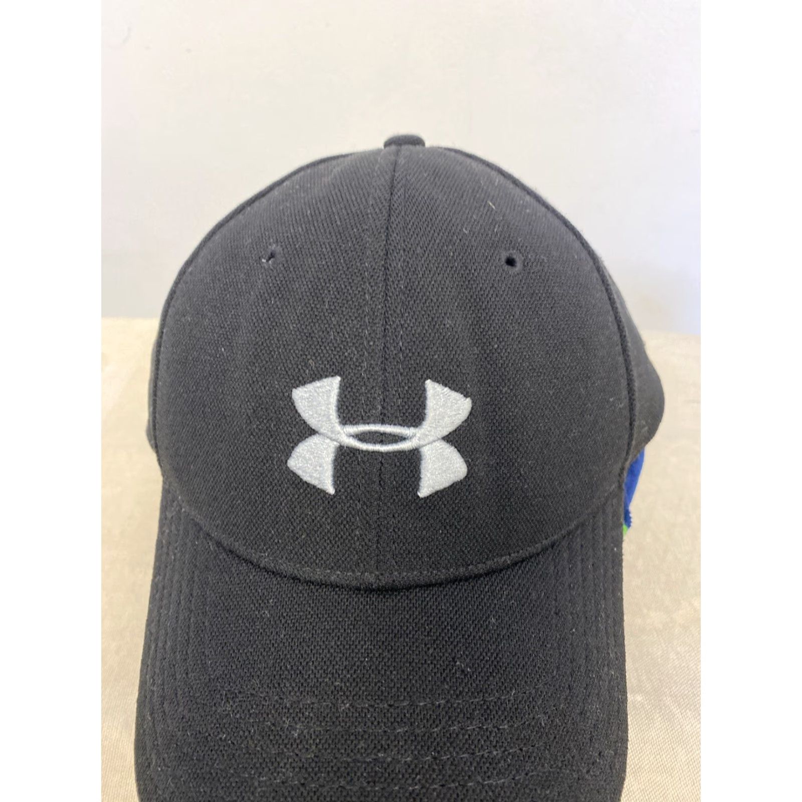 Under Armour Under Armour Black Fitted Baseball Cap Sz L Heat Gear Hat 551 Unisex Adults Polyester Solid Baseball Cap /551 Size ONE SIZE - 2 Thumbnail