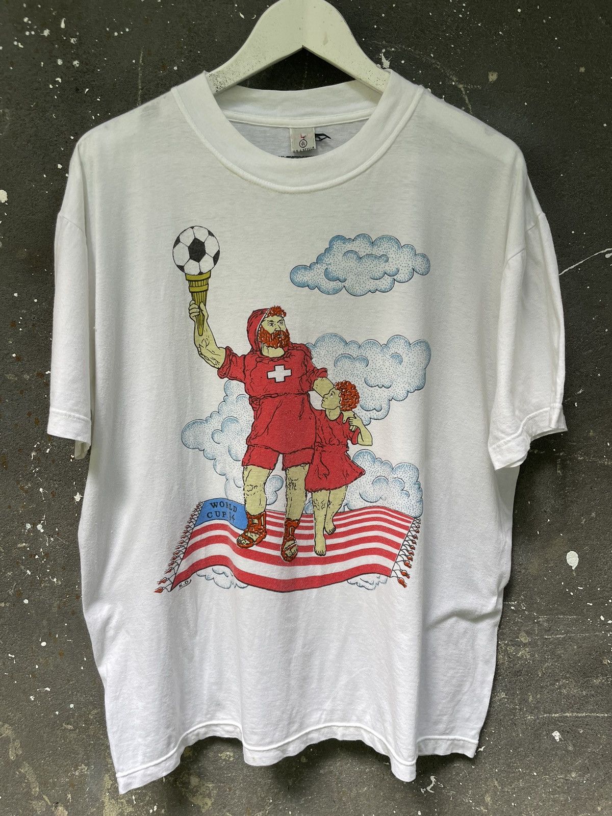 Vintage Vintage 1994 World Cup Fifa T-Shirt Football RARE Size US L / EU 52-54 / 3 - 2 Thumbnail