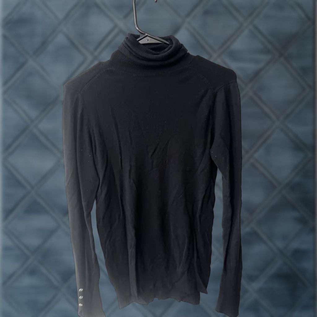 Zara Zara Women's Sweater Knit Turtleneck Pullover Long Sleeve Black Casual Office Fall Winter 2023 Small Size S / US 4 / IT 40 - 1 Thumbnail