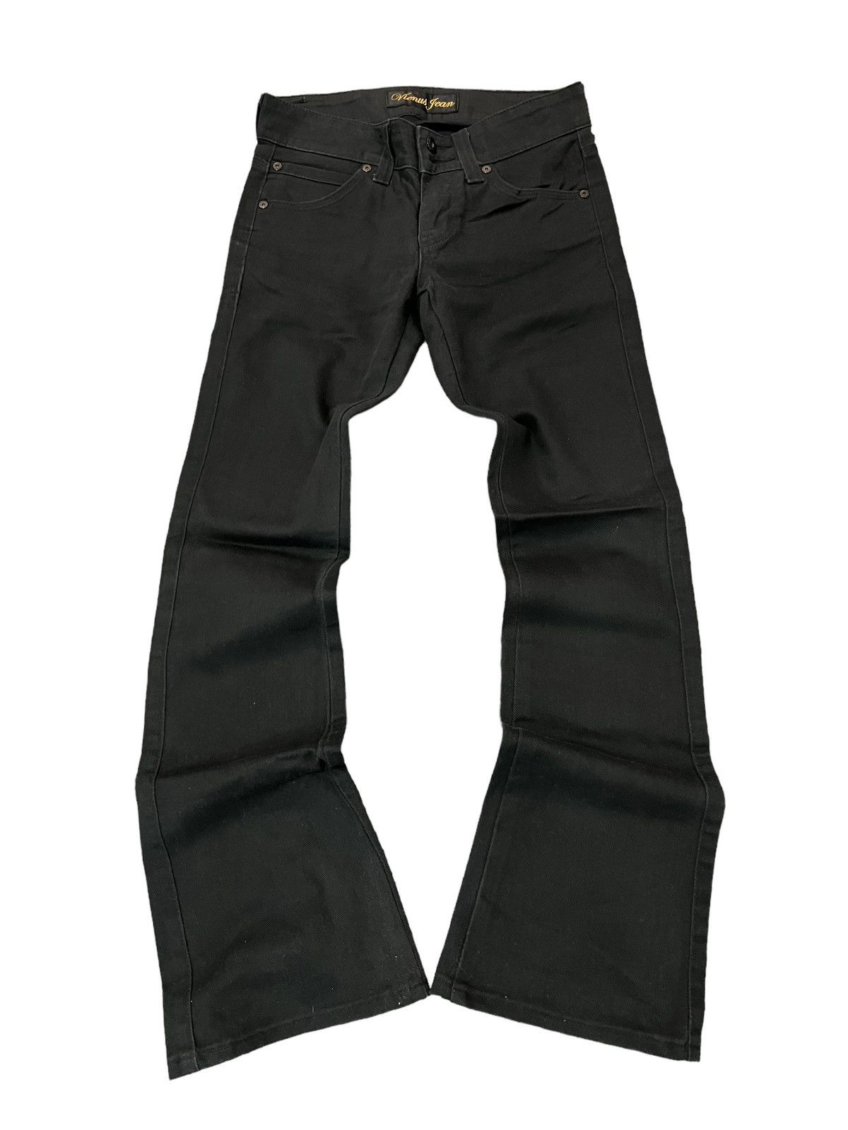 image of If Six Was Nine x Le Grande Bleu L G B Solid Black Flared Denim Jeans, Women's (Size 26)