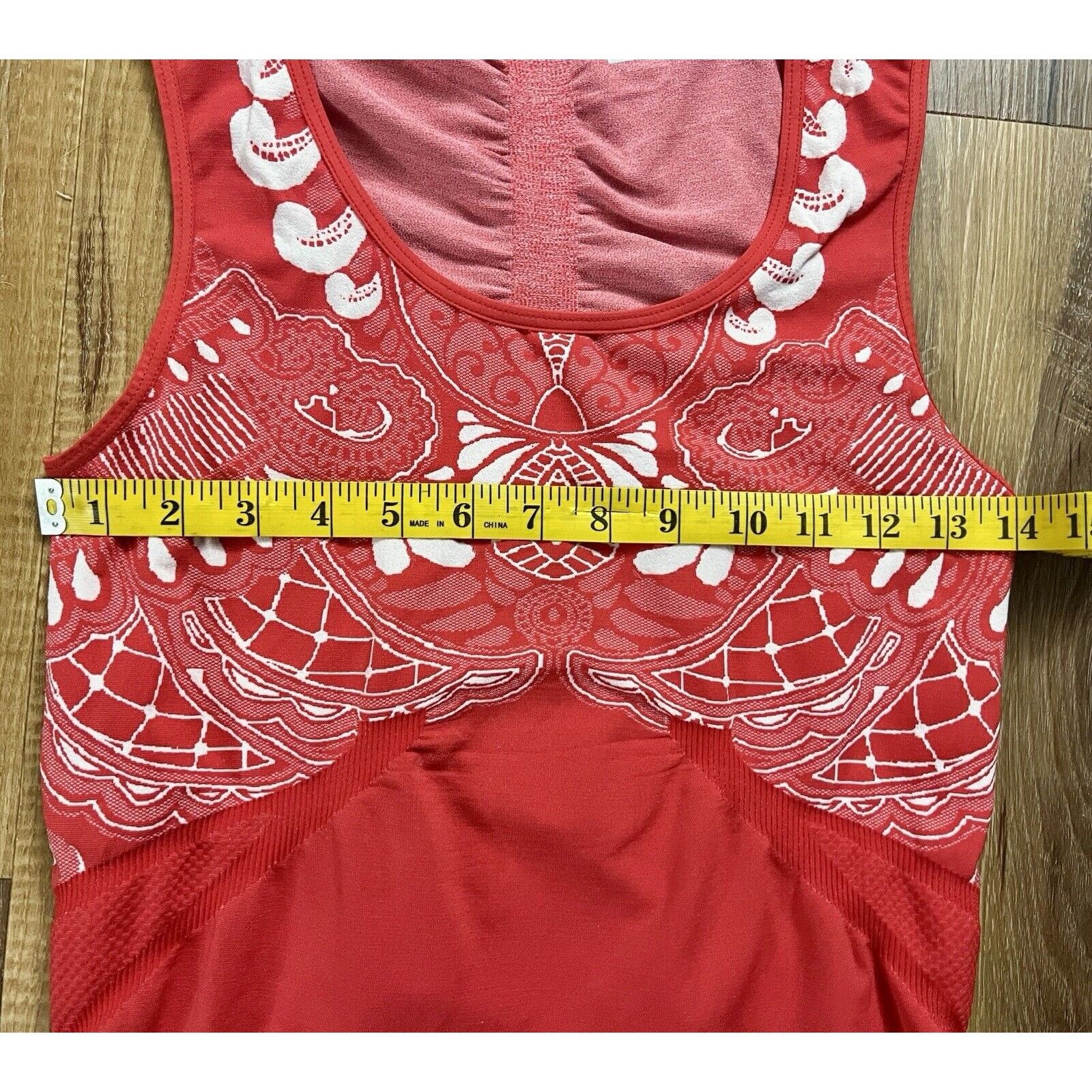 Athleta Athleta Seamless Stretch Stride Tank Top Red Printed Women Size M / US 6-8 / IT 42-44 - 3 Thumbnail