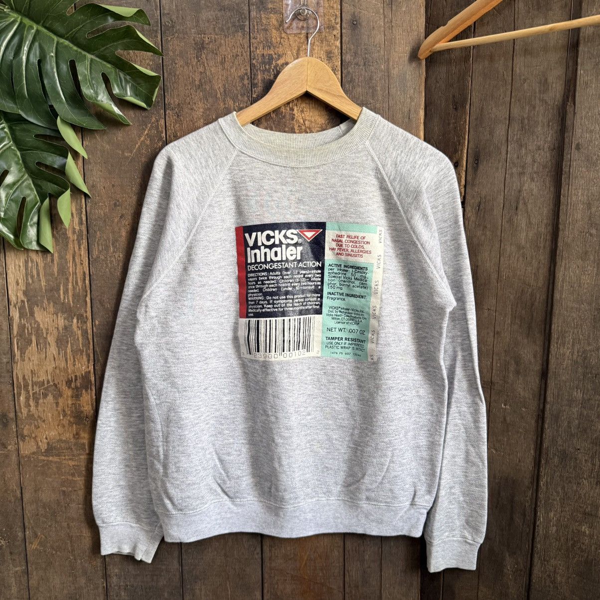 Vintage Vintage 90’s Vicks Inhaler sweatshirt Size US L / EU 52-54 / 3 - 1 Thumbnail