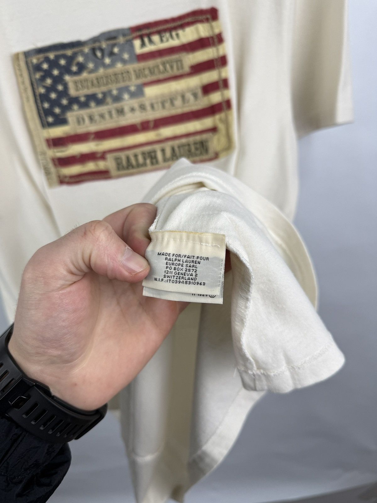 Denim & Supply Ralph Lauren 🇺🇸 Vintage Y2K Denim Supply Ralph Lauren USA Flag T-Shirt Size US XL / EU 56 / 4 - 7 Thumbnail