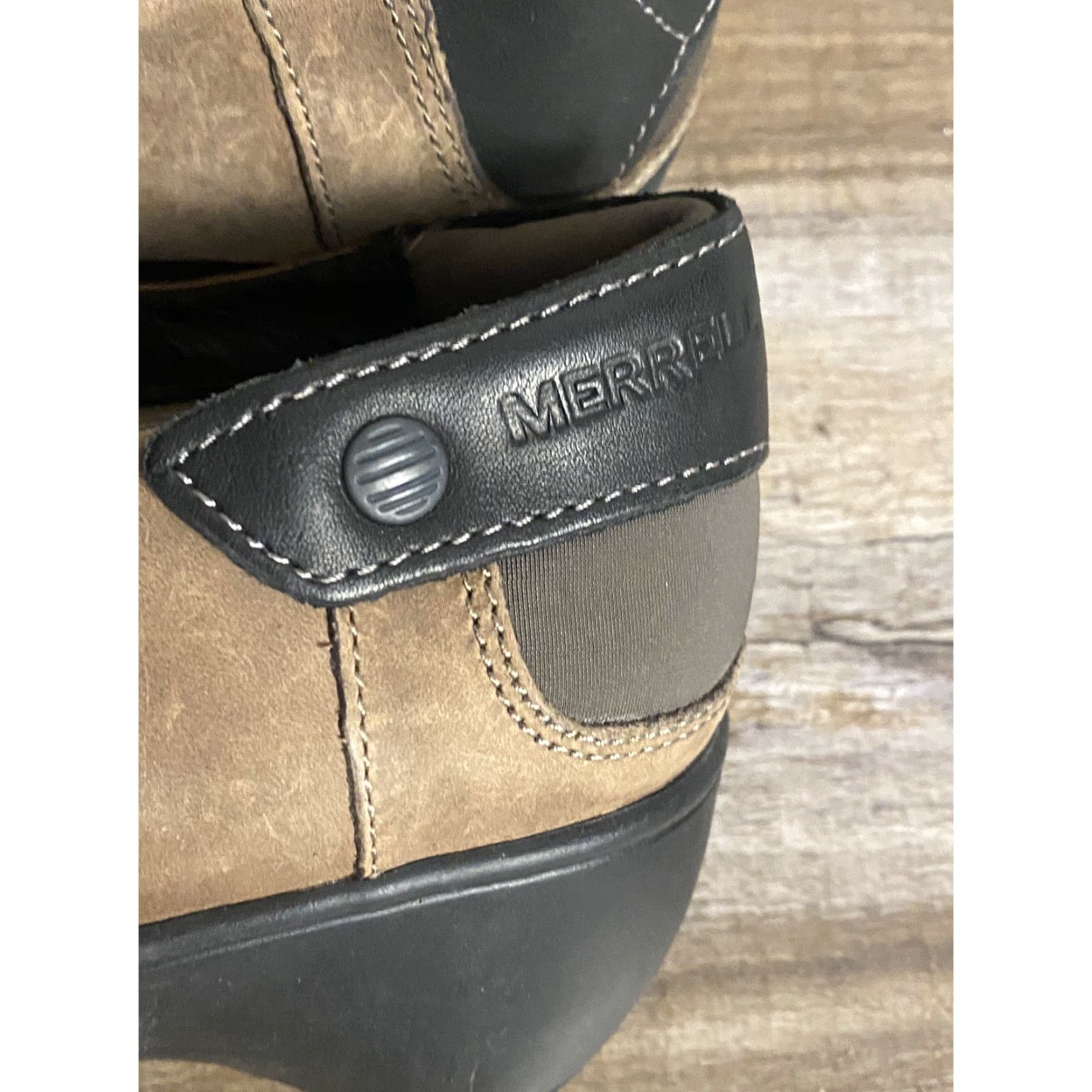 Merrell Merrell Veranda Cloudy Leather Ankle Boots Womens Sz 6 Brown Boots, Slip On, Casual, Travel, Fall, Spring, Summer, Winter Size US 9 / IT 39 - 3 Thumbnail