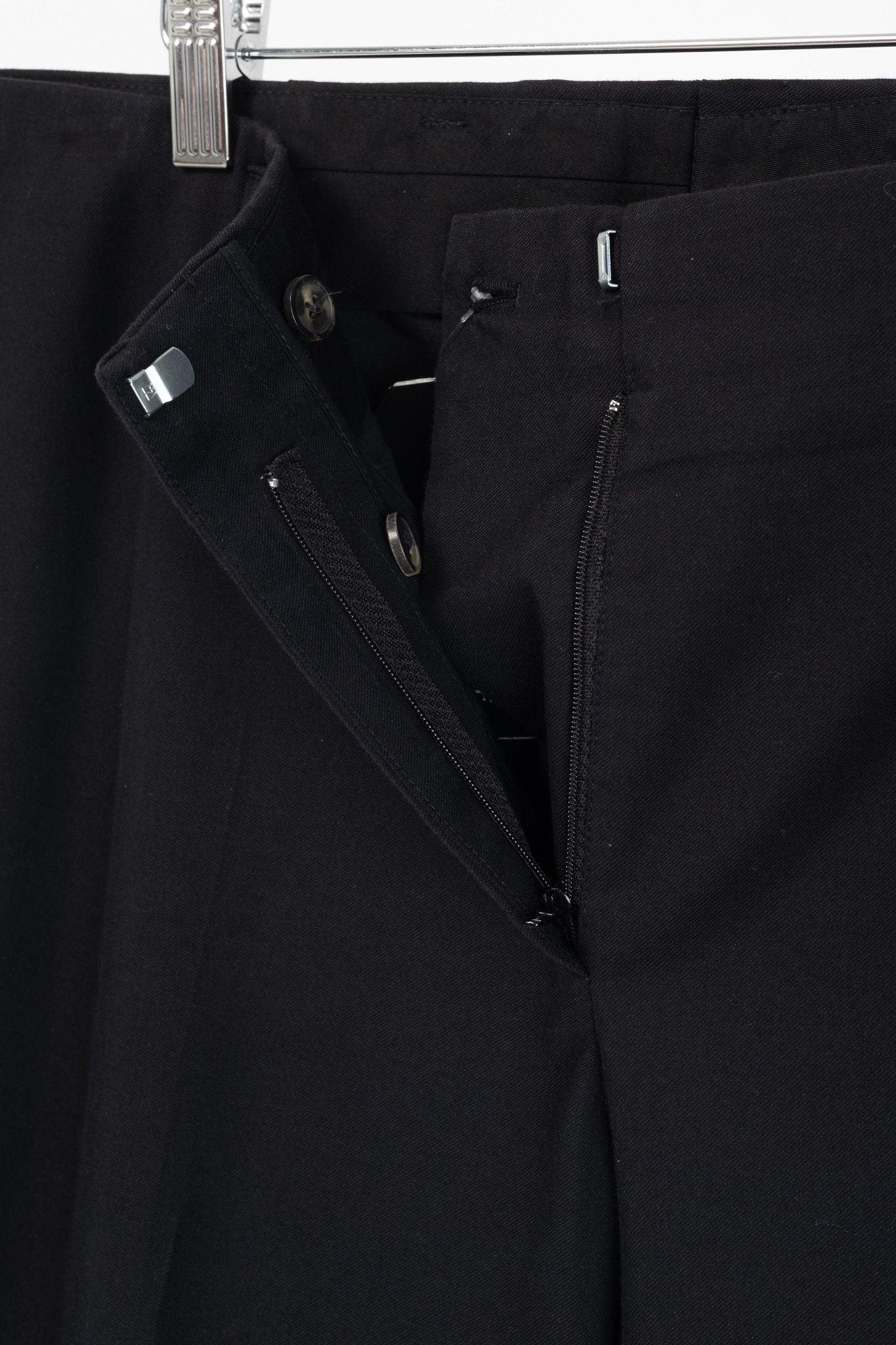 Dries Van Noten Dries Van Noten Black Cotton & Wool Tapered Trousers Size 36" / US 14 / IT 50 - 6 Thumbnail