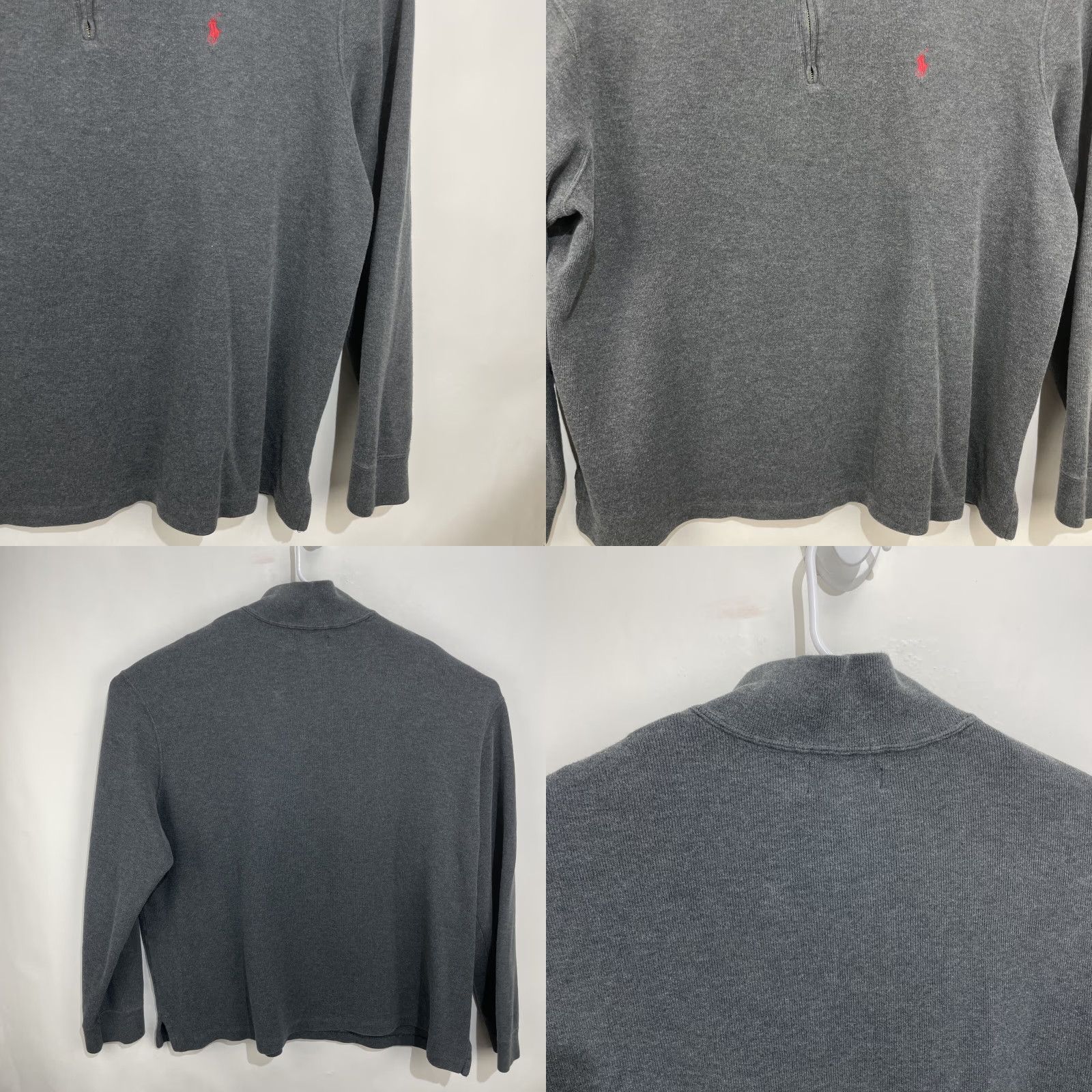 Polo Ralph Lauren VINTAGE Polo Ralph Lauren Sweater Mens 2XL Grey Cotton 1/4 Zip Mock Neck Pullover Casual Knit Pony Logo Classic Size US XXL / EU 58 / 5 - 8 Thumbnail