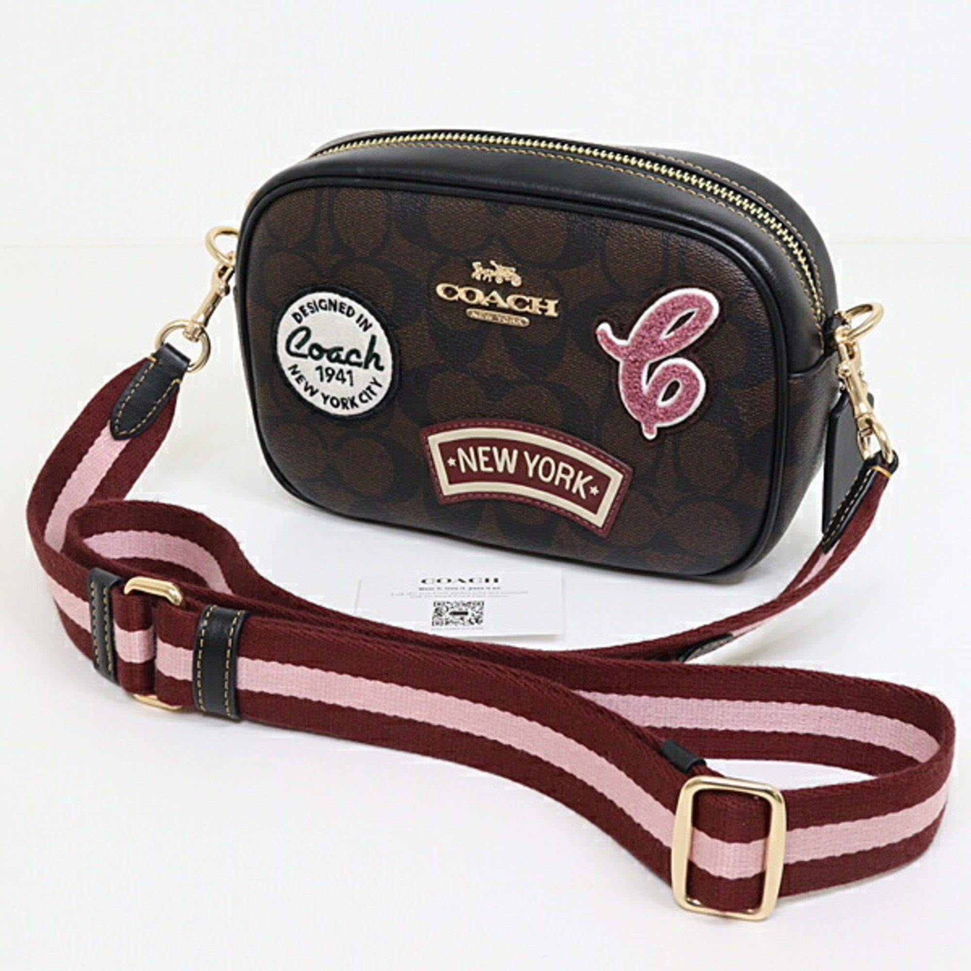 Coach Coach Mini Jamie Camera Bag Signature Canvas Patch CF455 Outlet Unused Size ONE SIZE - 1 Thumbnail