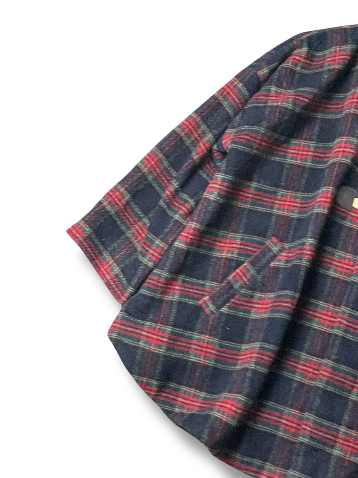 Issey Miyake × Japanese Brand × Ne-Net Ne-Net x Issey Miyake Plaid Duffle Hooded Jacket (133) Size US L / EU 52-54 / 3 - 4 Thumbnail