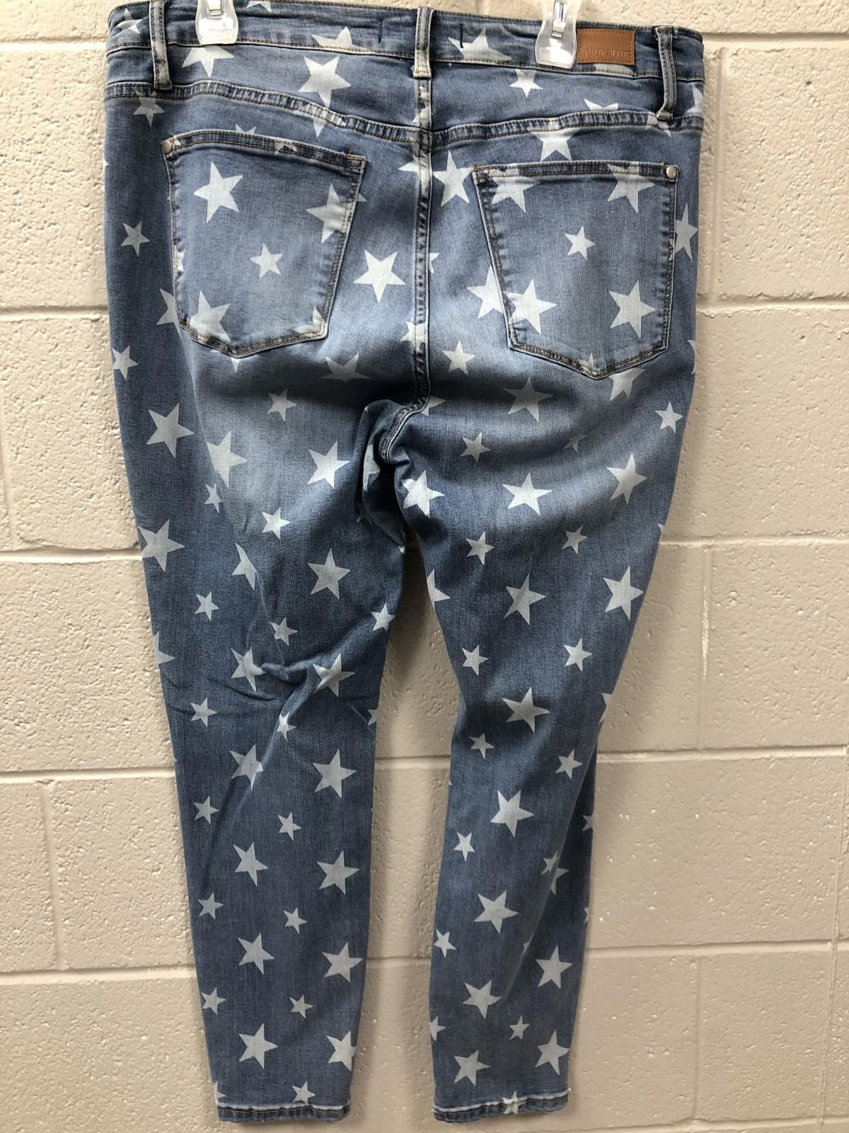 Designer Star-Print Skinny Jeans by Judy Blue Size 38" / US 16 / IT 52 - 4 Thumbnail