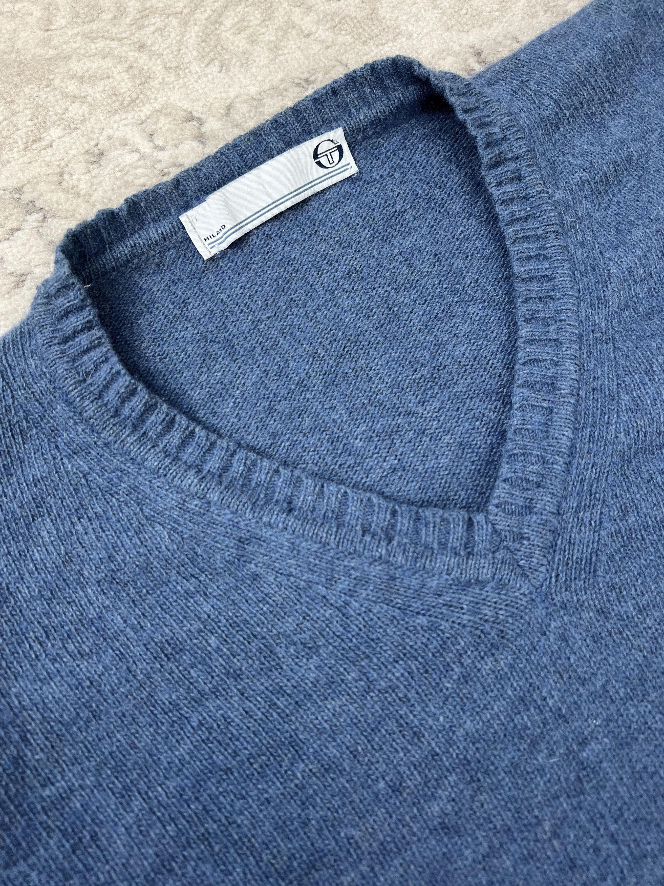 Sergio Tacchini Sergio Tacchini V-Neck Wool Blend Sweater Jumper Blue Italy Size US M / EU 48-50 / 2 - 4 Thumbnail