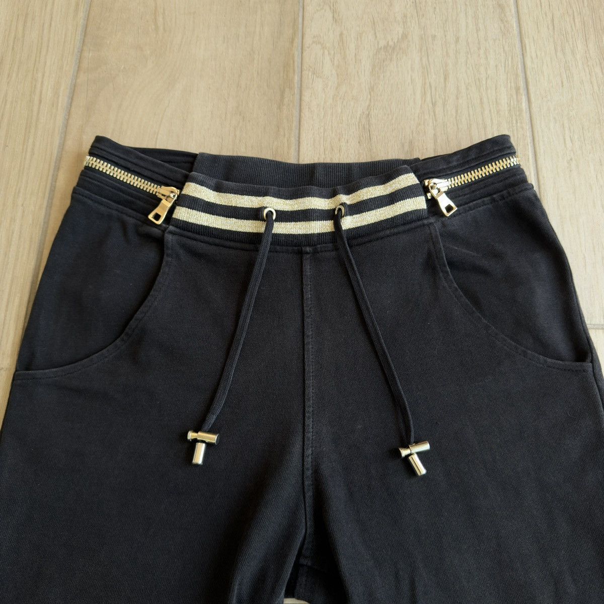 Balmain Gold Gimmick Zipper Jogger Biker Sweatpants Size US 28 / EU 44 - 4 Thumbnail