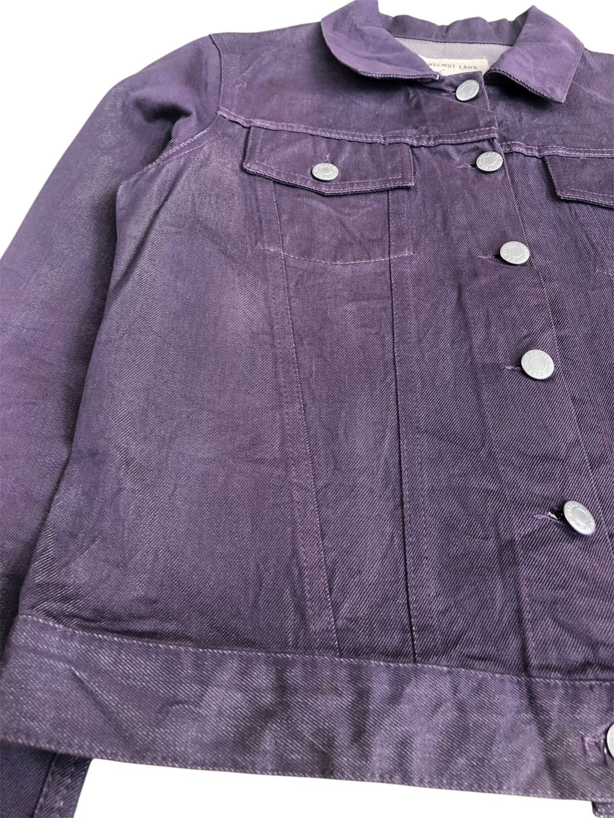 Helmut Lang Helmut Lang Denim Jacket Raw Silk Denim Size US XXS / EU 40 - 9 Thumbnail