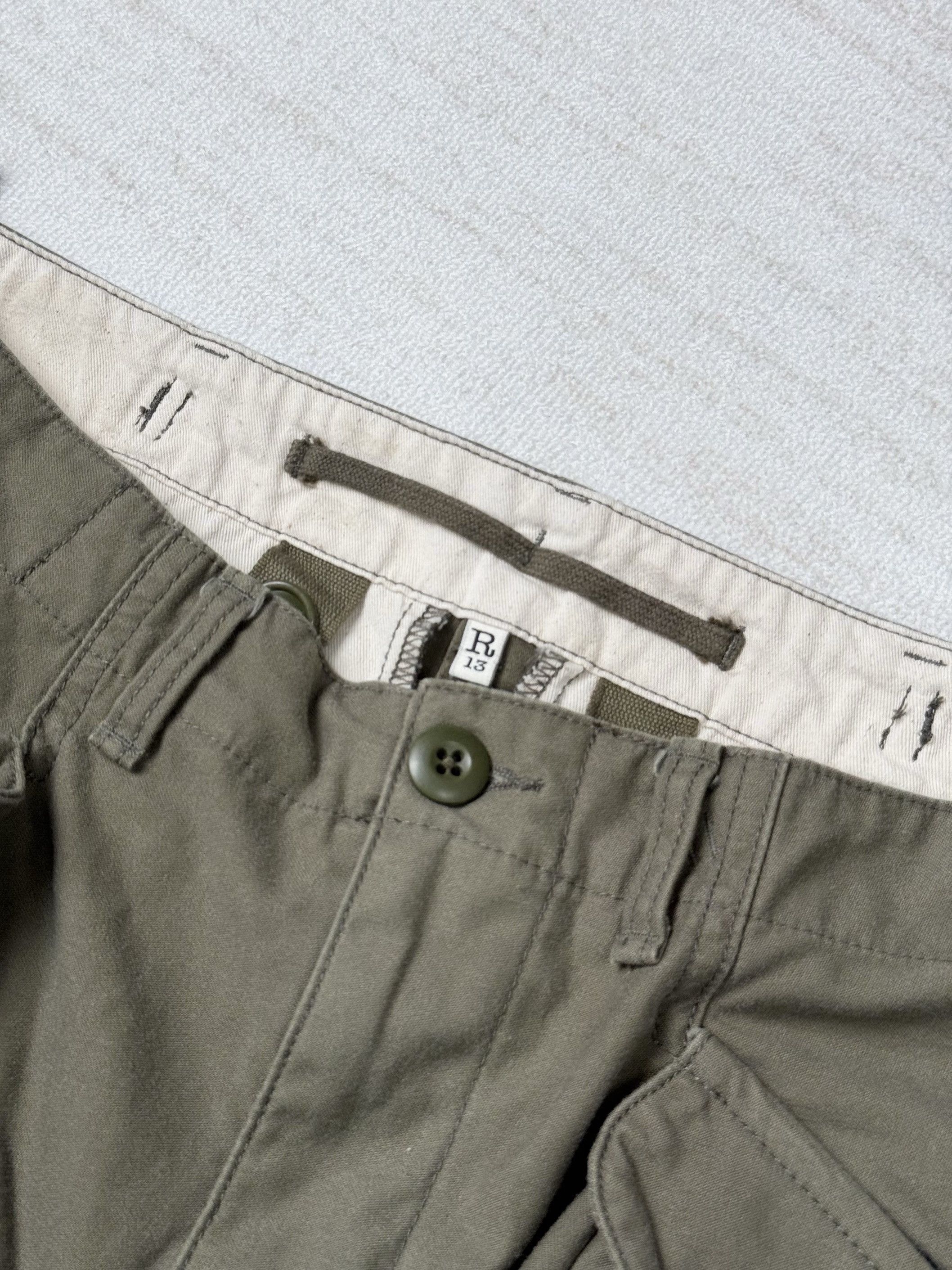 R13 UNWORN* R13 MARK MILITARY CARGO PANTS Vintage Olive Size US 32 / EU 48 - 3 Thumbnail