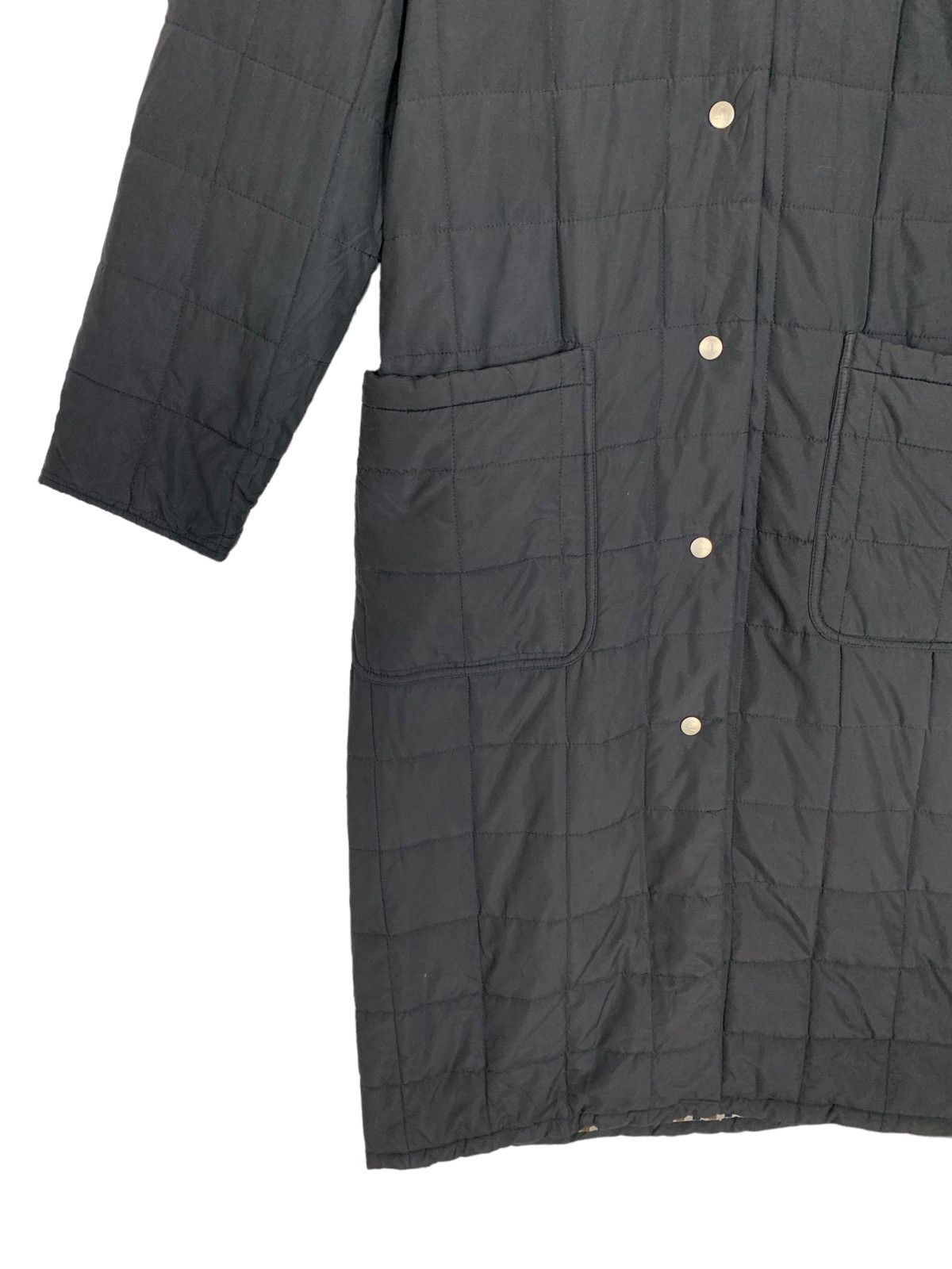 Aquascutum Aquascutum Quilted Designer Long Coat Colour Black Size S Size S / US 4 / IT 40 - 4 Thumbnail