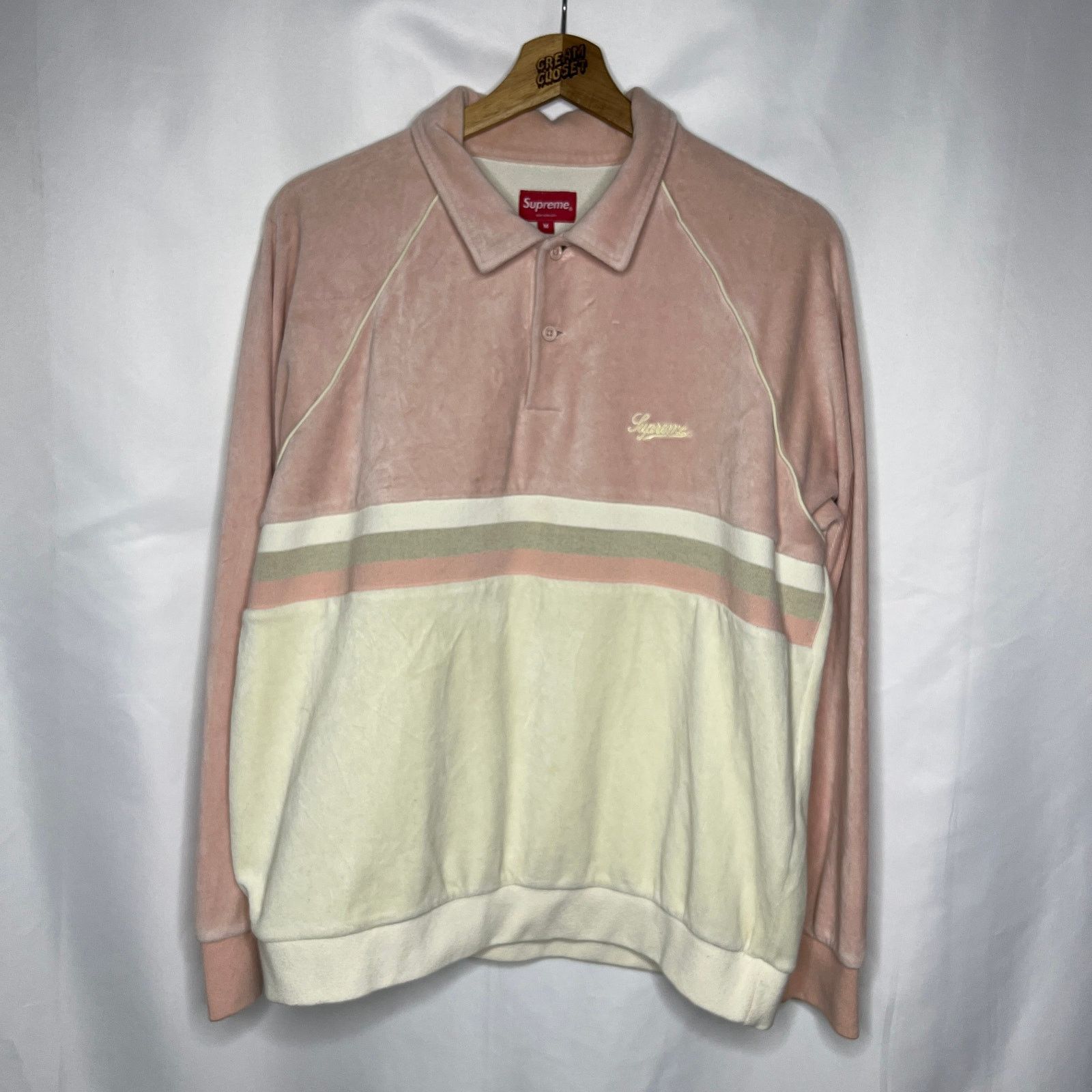 Supreme Supreme Pink Textured Knotted Cardigan | Grailed