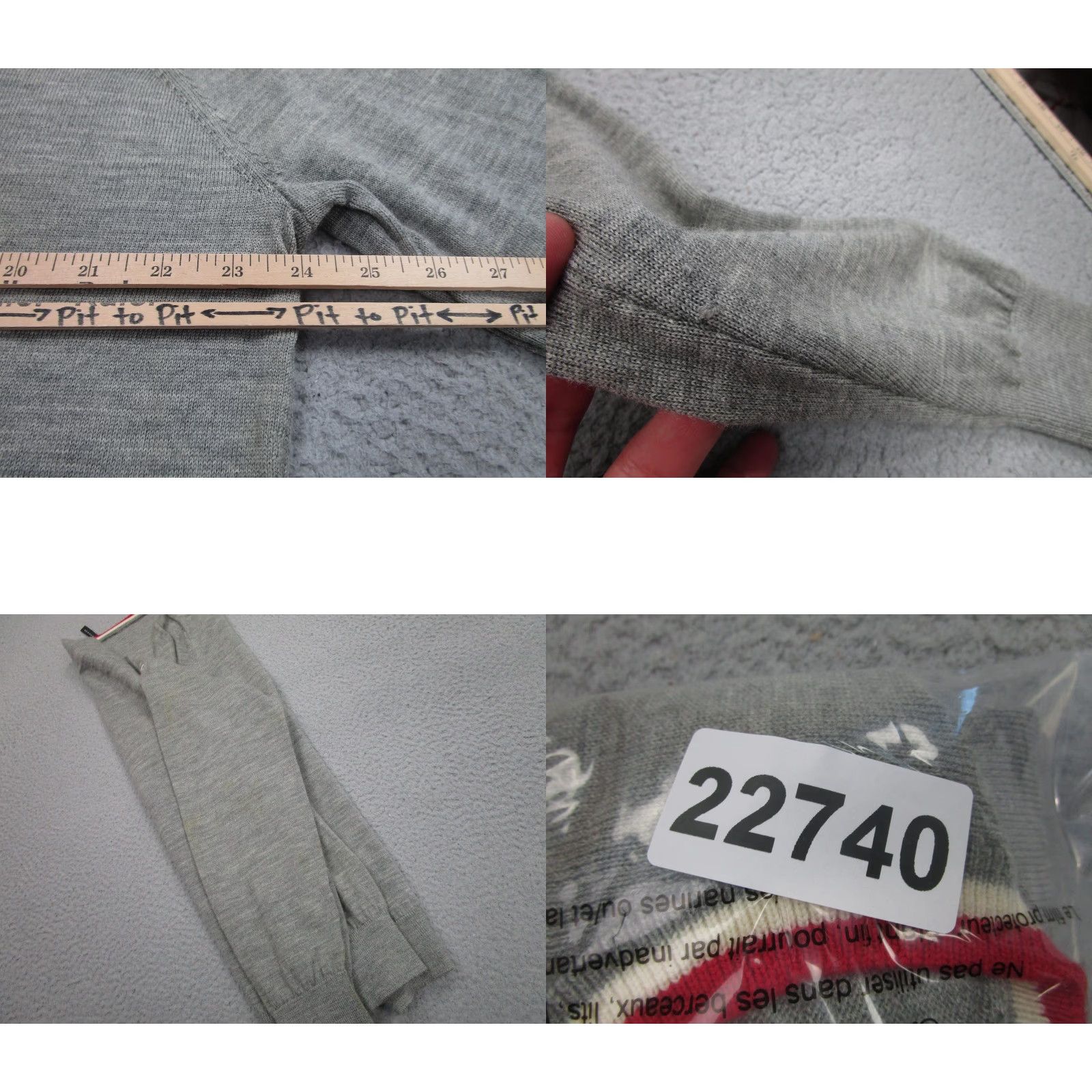 Vintage VINTAGE not applicable, so start with Main Selling Point OR Brand: REDVANLY Sweater Mens XL Gray 100% Merino Wool Crewneck Lightweight Pullover Size US XL / EU 56 / 4 - 9 Thumbnail