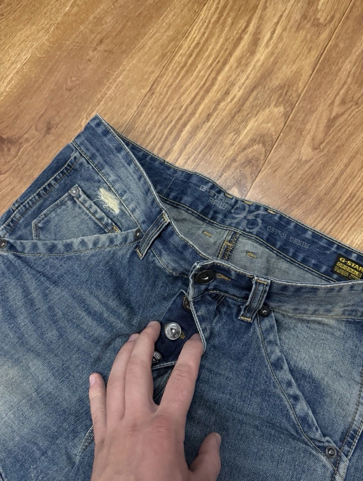 G-Star Vintage G-star Raw 3301 Jeans Big Logo Denim Pants Y2K Rap Size US 32 / EU 48 - 7 Thumbnail