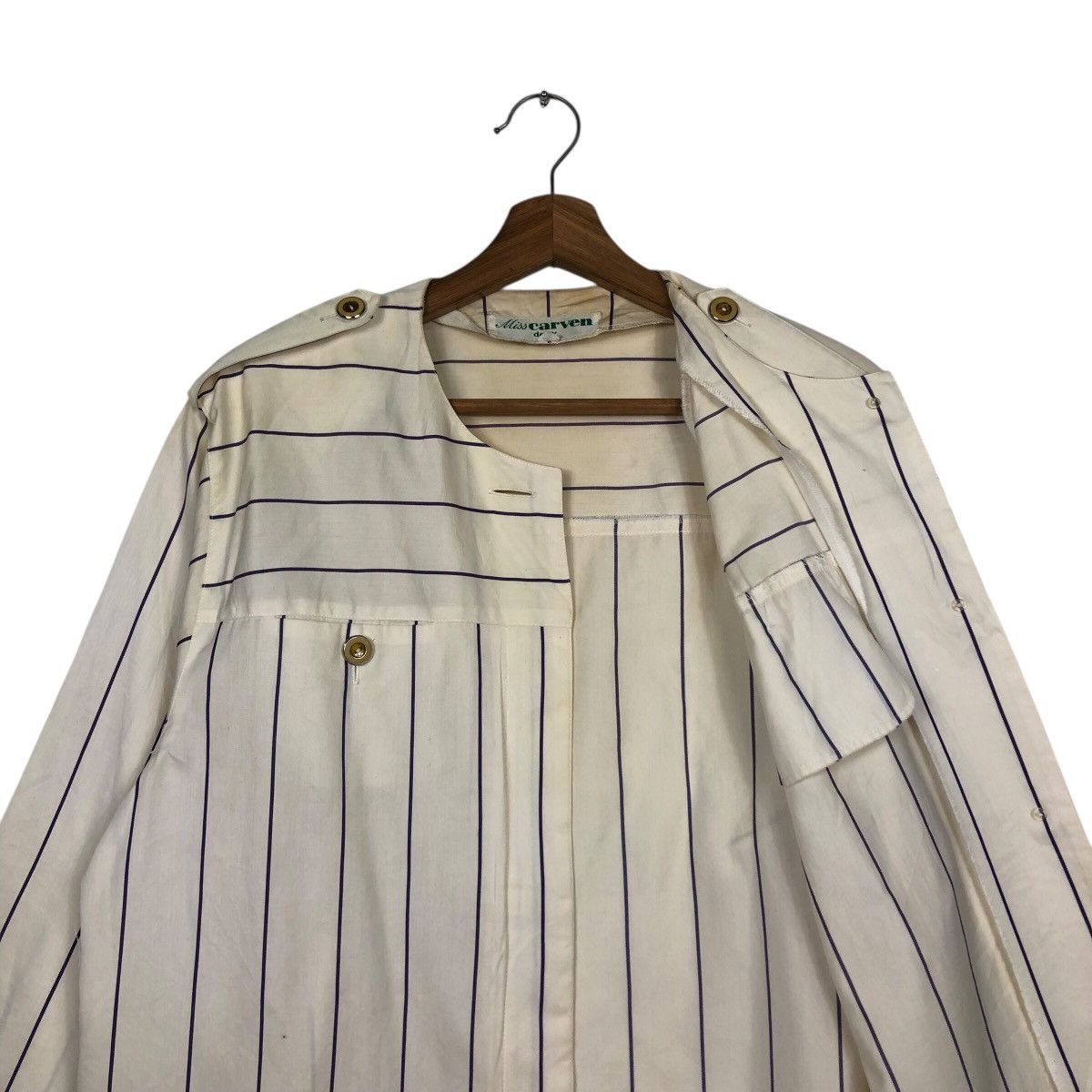 Carven 📌Miss Carven Deux Hickory Striped Work Design Size M / US 6-8 / IT 42-44 - 13 Thumbnail