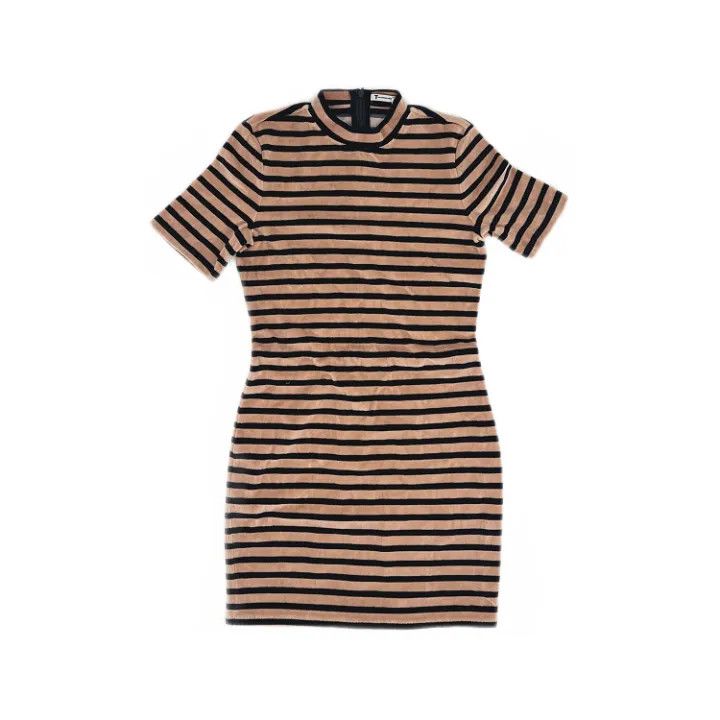 Alexander Wang Alexander Wang Striped Short Sleeve Dress 0079 Size S / US 4 / IT 40 - 1 Thumbnail
