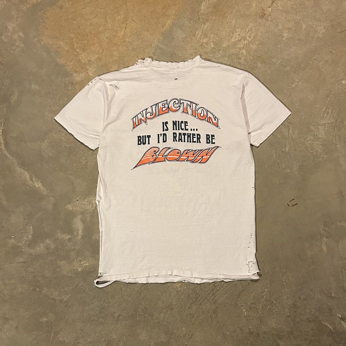 Harley Davidson × Vintage Crazy Vintage 1970s Injection Biker Sex Thrashed Tee Size US XL / EU 56 / 4 - 6 Thumbnail