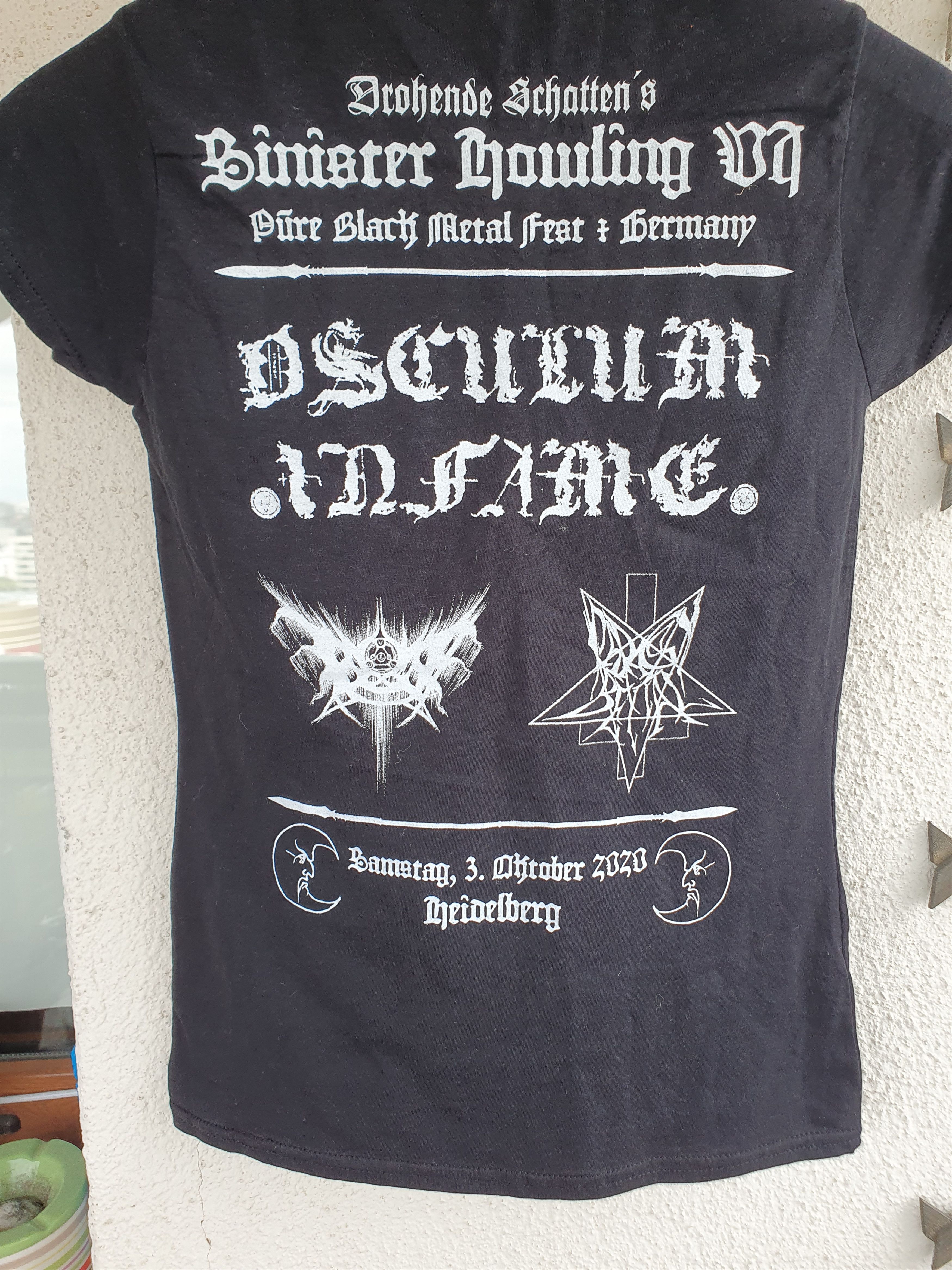 Band Tees Sinister Howling VI 2020 Black Metal Festival t-shirt sz S Size S / US 4 / IT 40 - 6 Thumbnail
