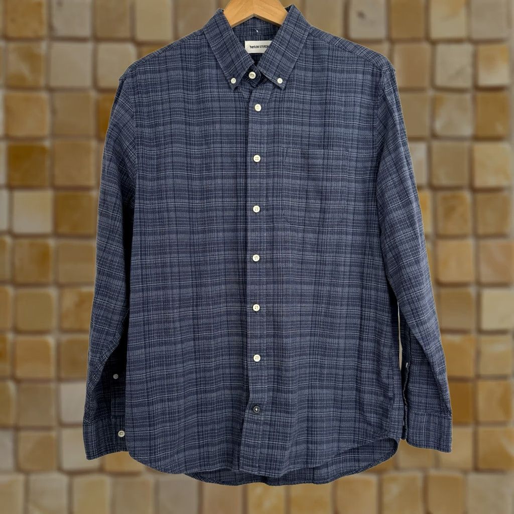 Taylor Stitch Taylor Stitch Shirt Mens 42 Organic Cotton Woven Long Sleeve Button Up Navy Size US XL / EU 56 / 4 - 1 Thumbnail