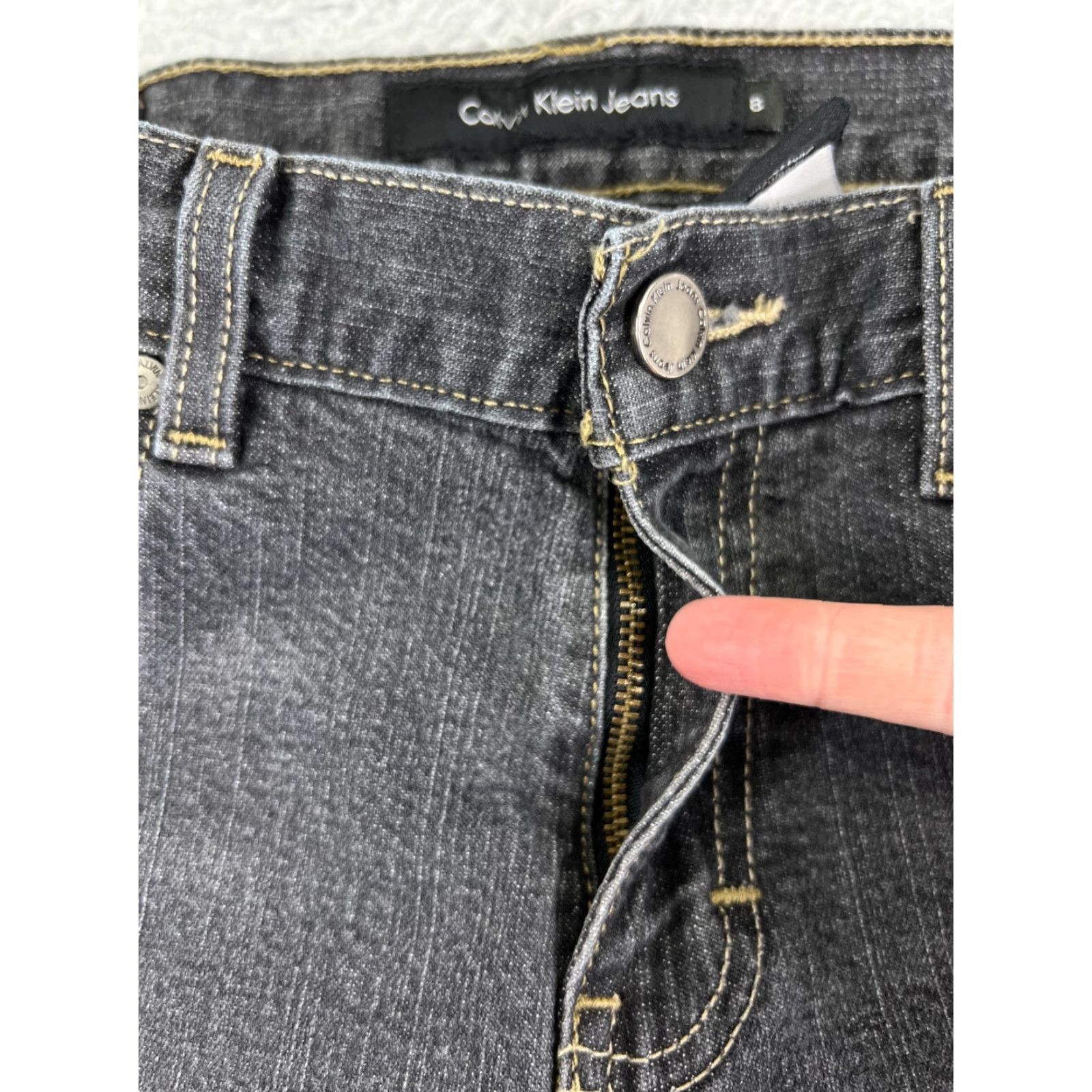 Calvin Klein Calvin Klein Jeans Women 8 Gray Denim Flared Cotton Blend Mid Rise 28x29 Size 30" / US 8 / IT 44 - 5 Thumbnail