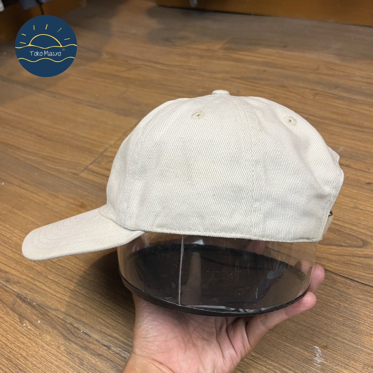 Nike × Vintage Vintage Nike 90’s Embroidered Swoosh Cap Green Visor - Cream Size ONE SIZE - 5 Thumbnail