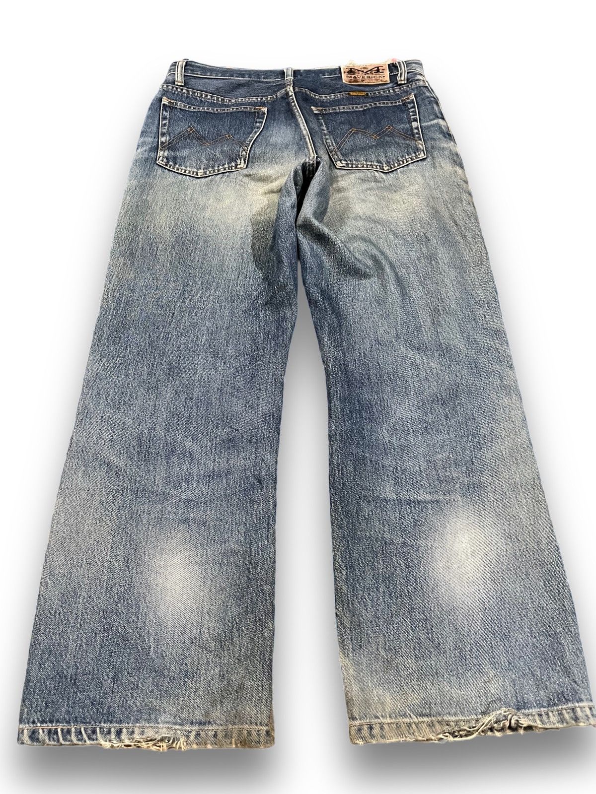 Le Grande Bleu (L.G.B.) Vintage Maverick Baggy Distressed Denim Size US 33 - 4 Thumbnail