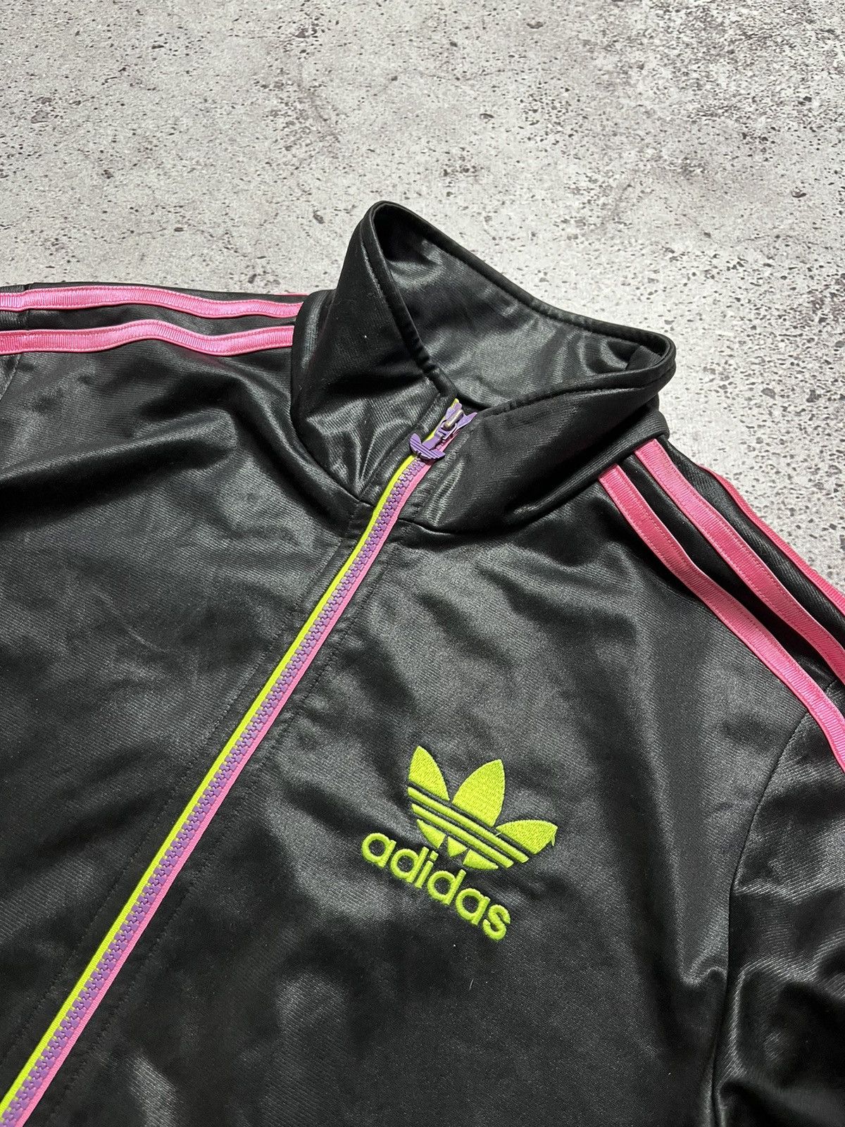 Adidas × Vintage Vintage Adidas Chile 62 Limited Track Jacket Shiny Black Size US S / EU 44-46 / 1 - 3 Thumbnail