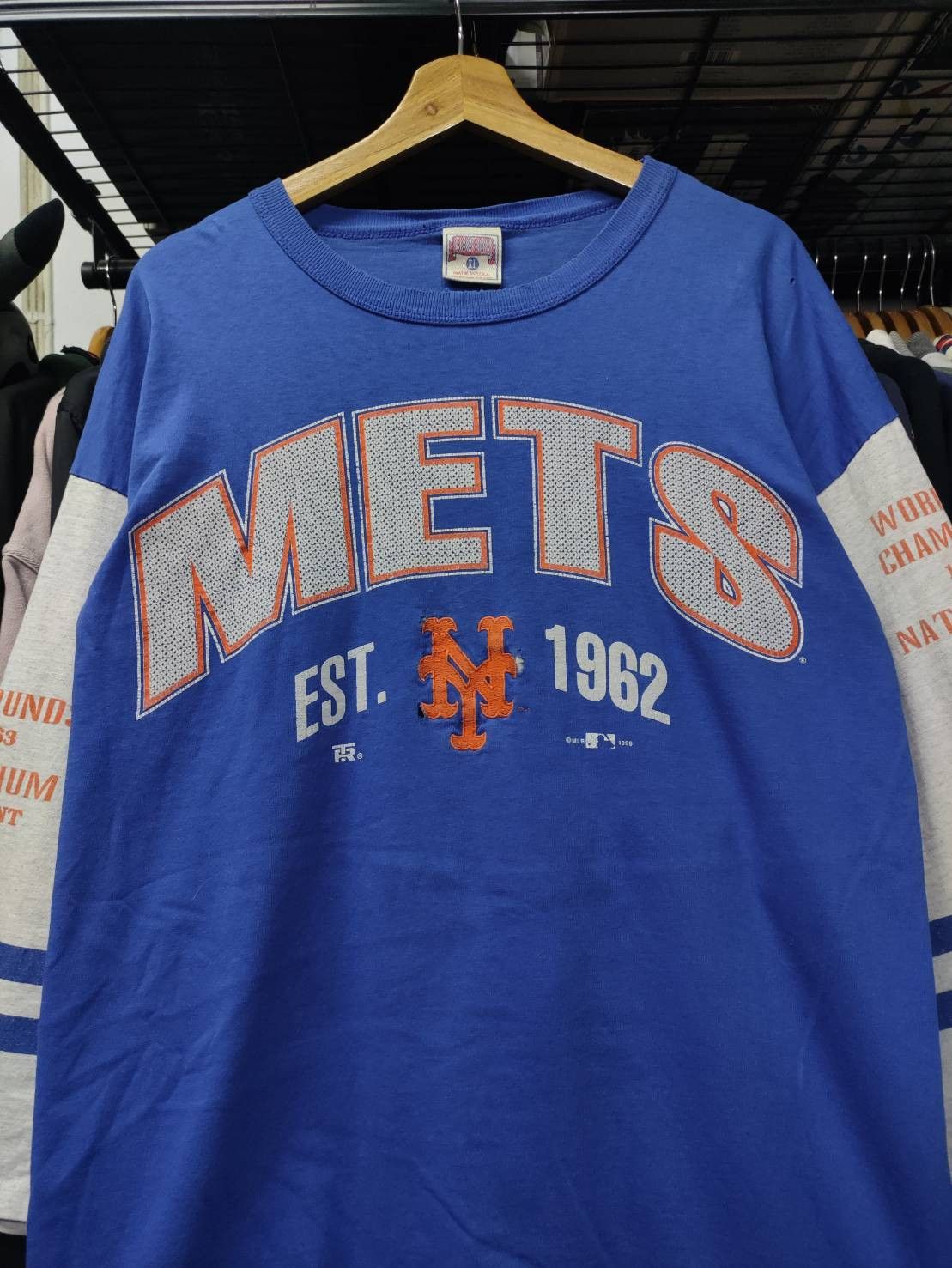 MLB Vtg 90's New York Mets 3Champions Cooperstown Collection USA Size US XL / EU 56 / 4 - 2 Thumbnail