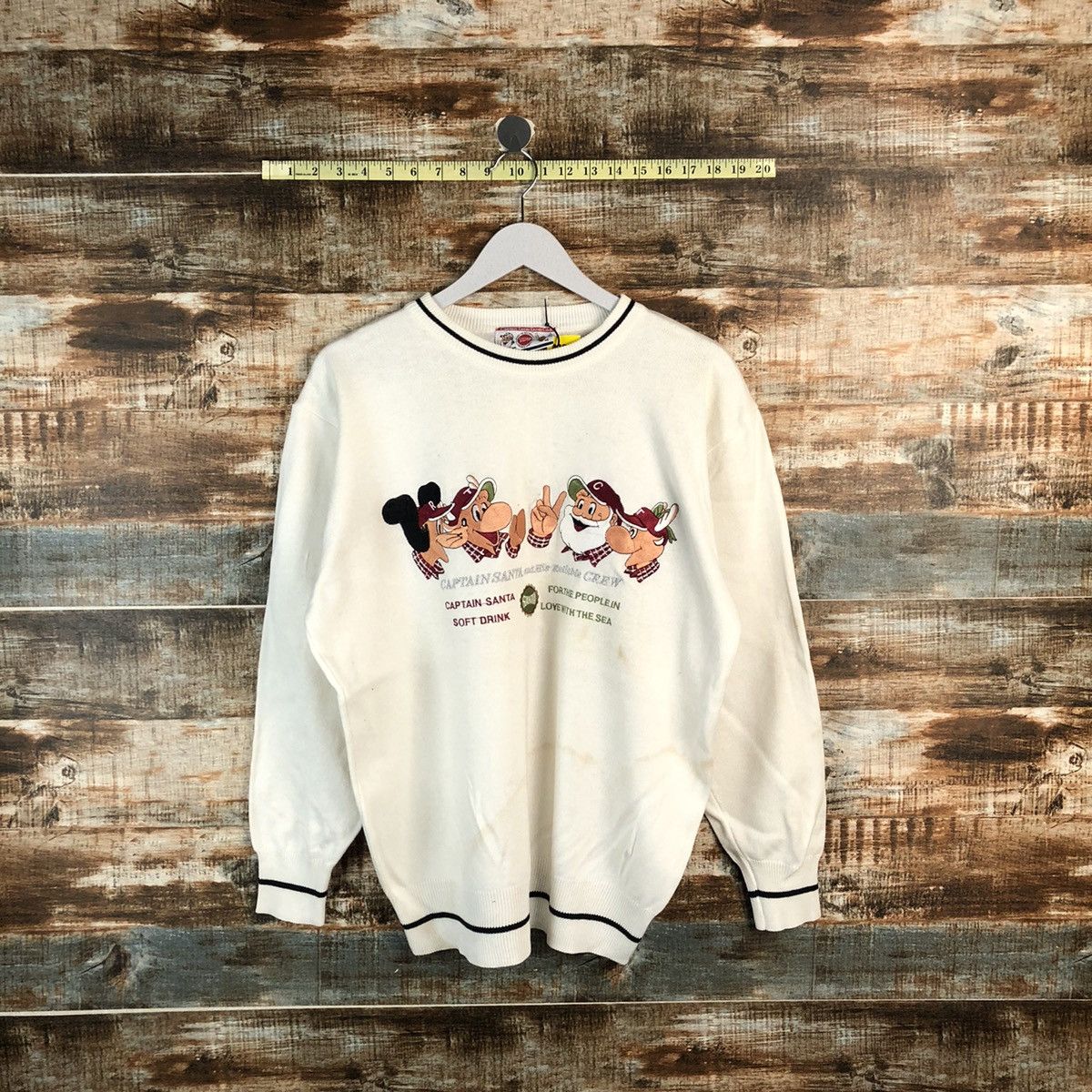 Captain Santors Captain Santa vintage White Sweatshirt #A1906 Size US M / EU 48-50 / 2 - 1 Thumbnail