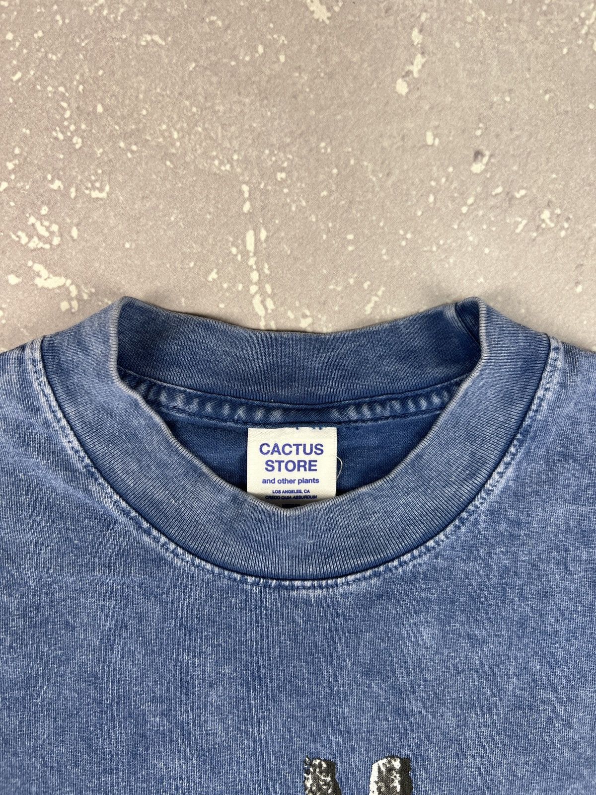 Cactus Store LA Cactus Store LA The Engraved Rock Washed Denim T Shirt Size US M / EU 48-50 / 2 - 5 Thumbnail