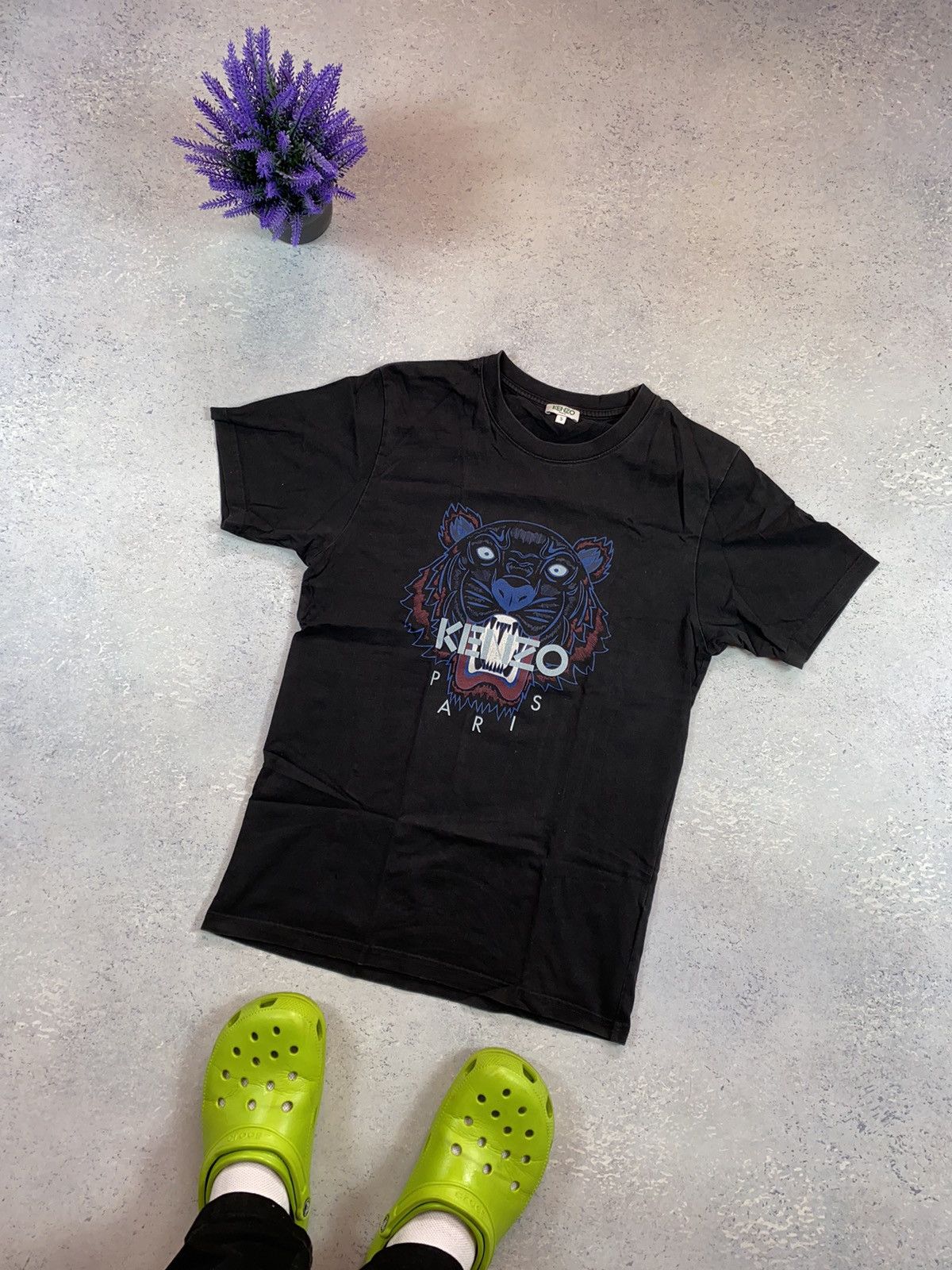 Kenzo Kenzo Men’s Black T-shirt With Big Centre Logo Size Small Size US S / EU 44-46 / 1 - 1 Thumbnail