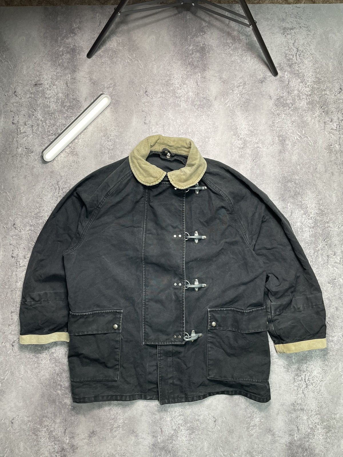 Fay × Vintage Vintage Fay 4-Ganci Berwick Black Fireman Coat L Y2K 
