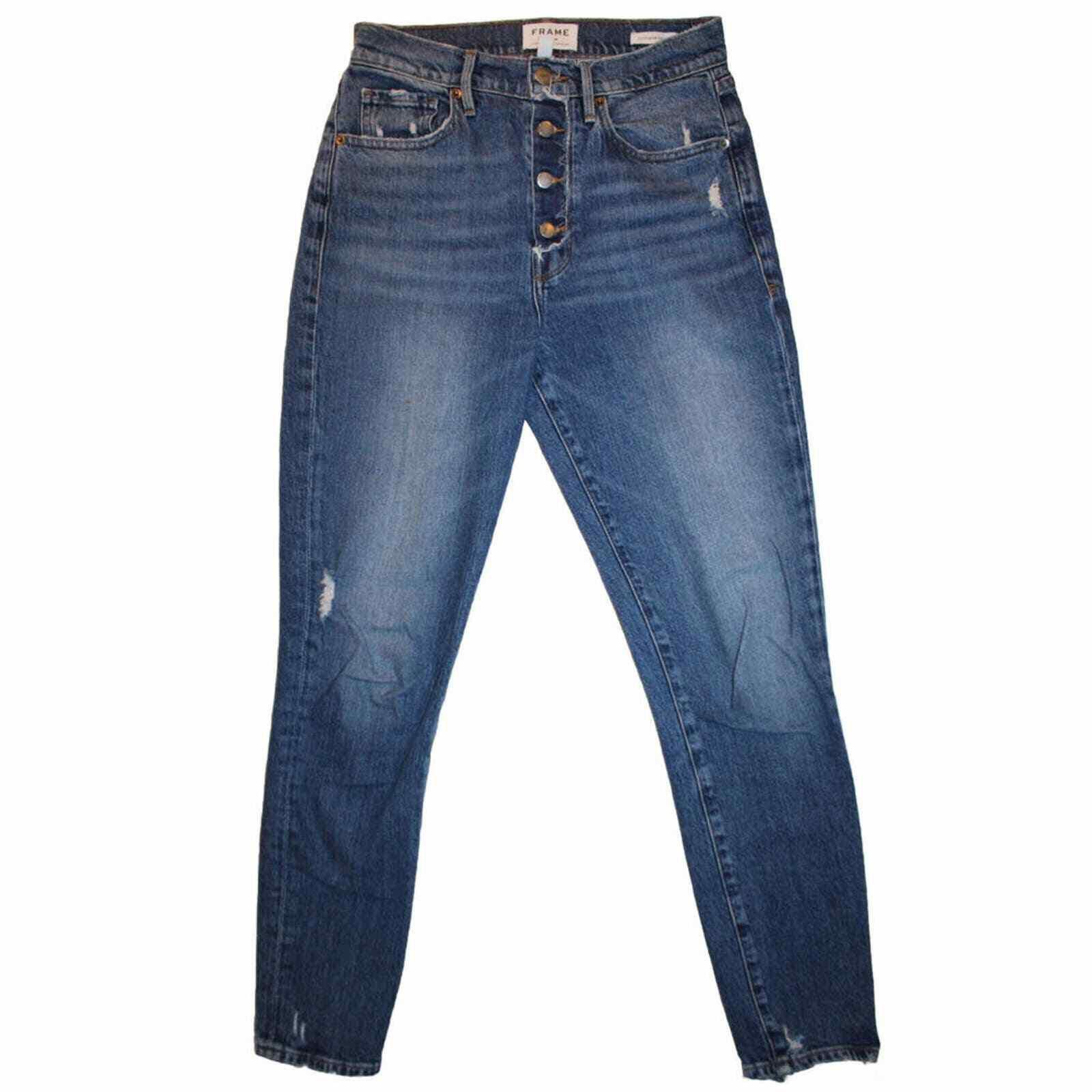 Frame Frame Denim Womens Blue Le Skinny Distressed Jeans Size 27 Size 25" / US 0 / IT 36 - 1 Thumbnail