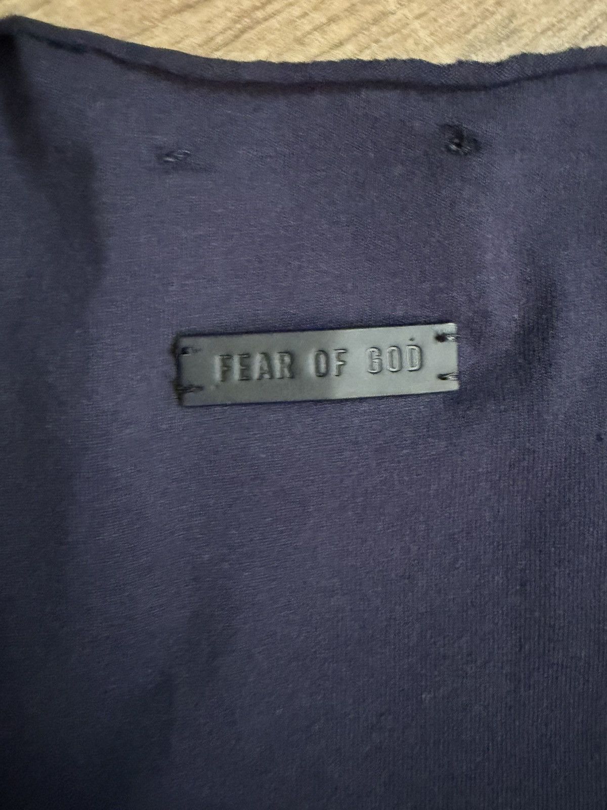 Fear of God Navy t shirt Size US M / EU 48-50 / 2 - 5 Thumbnail